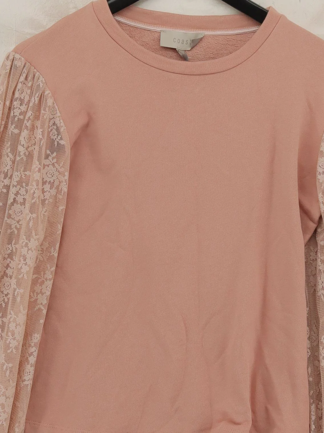 Coast Women's Top UK 10 Pink Cotton with Polyester Basic - Image 3