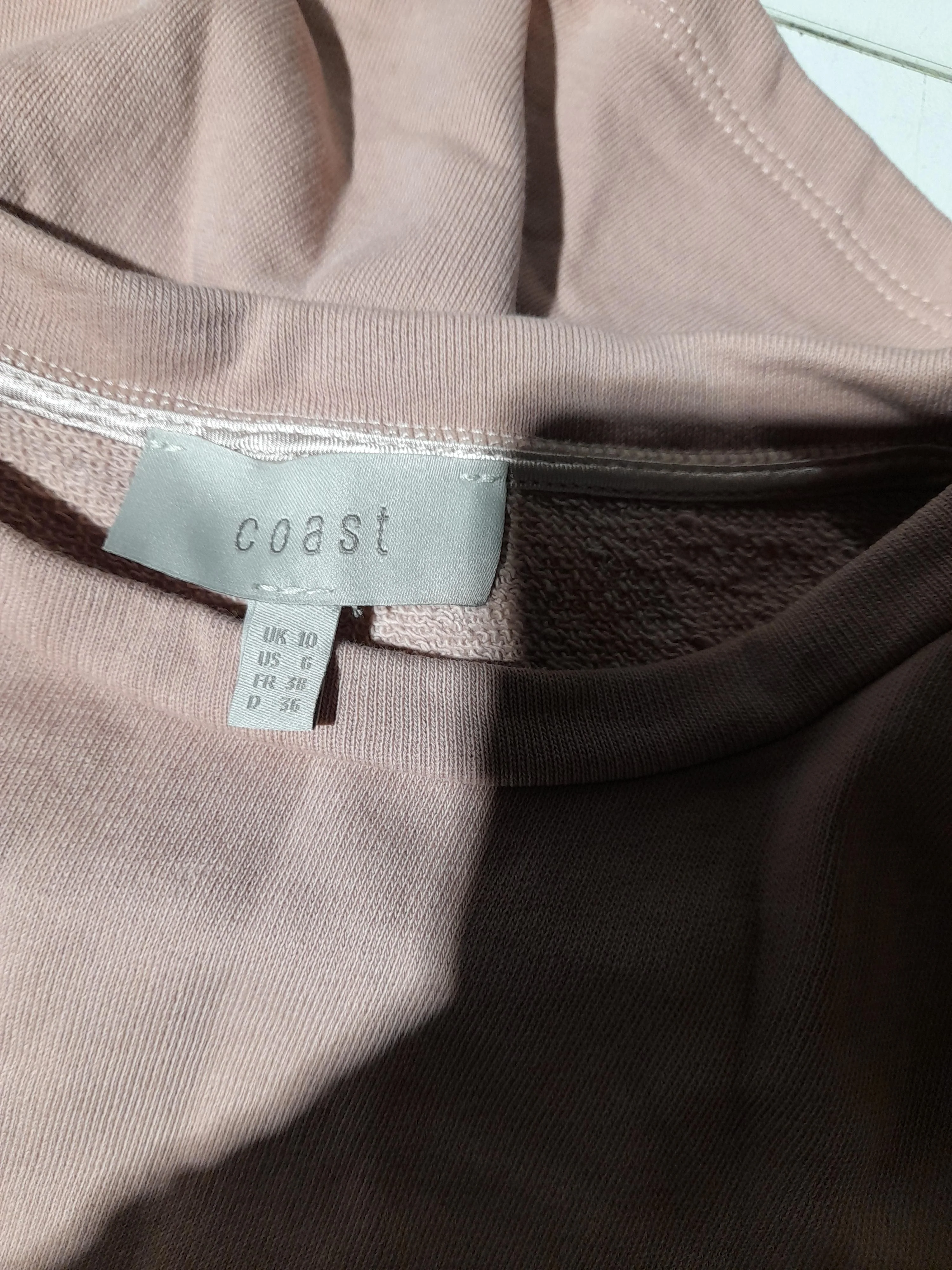 Coast Women's Top UK 10 Pink Cotton with Polyester Basic - Image 5