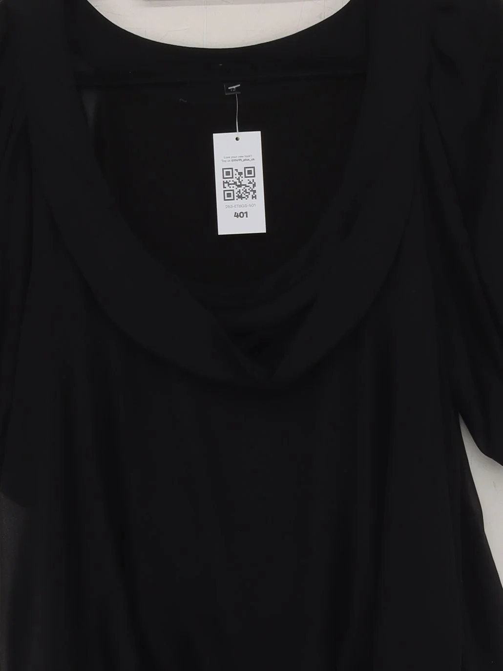 Coast Women's Top UK 12 Black 100% Other Short Sleeve V-Neck Tunic - Image 3