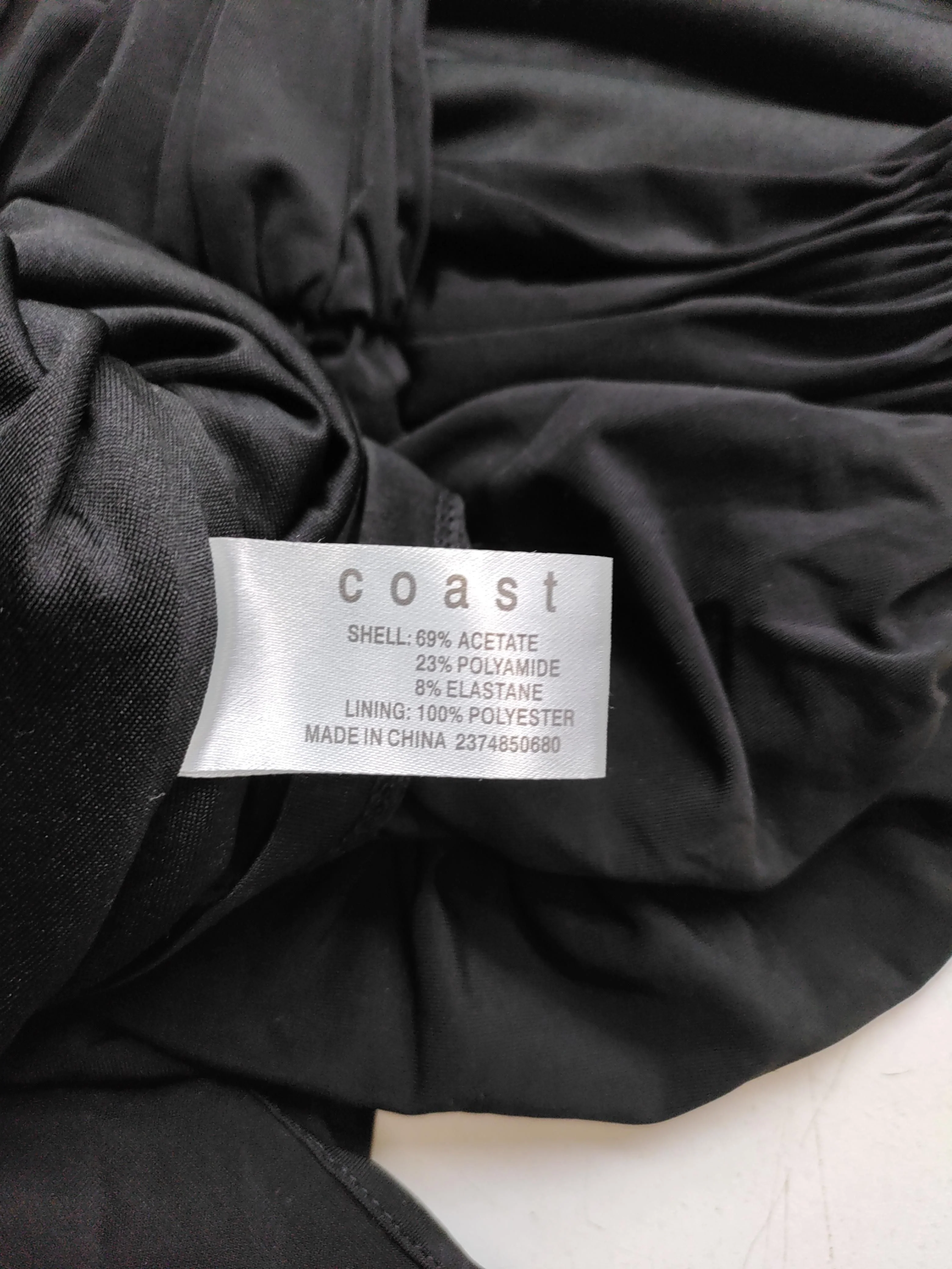 Coast Women's Top UK 12 Black Acetate with Polyamide, Elastane, Polyester Basic - Image 6