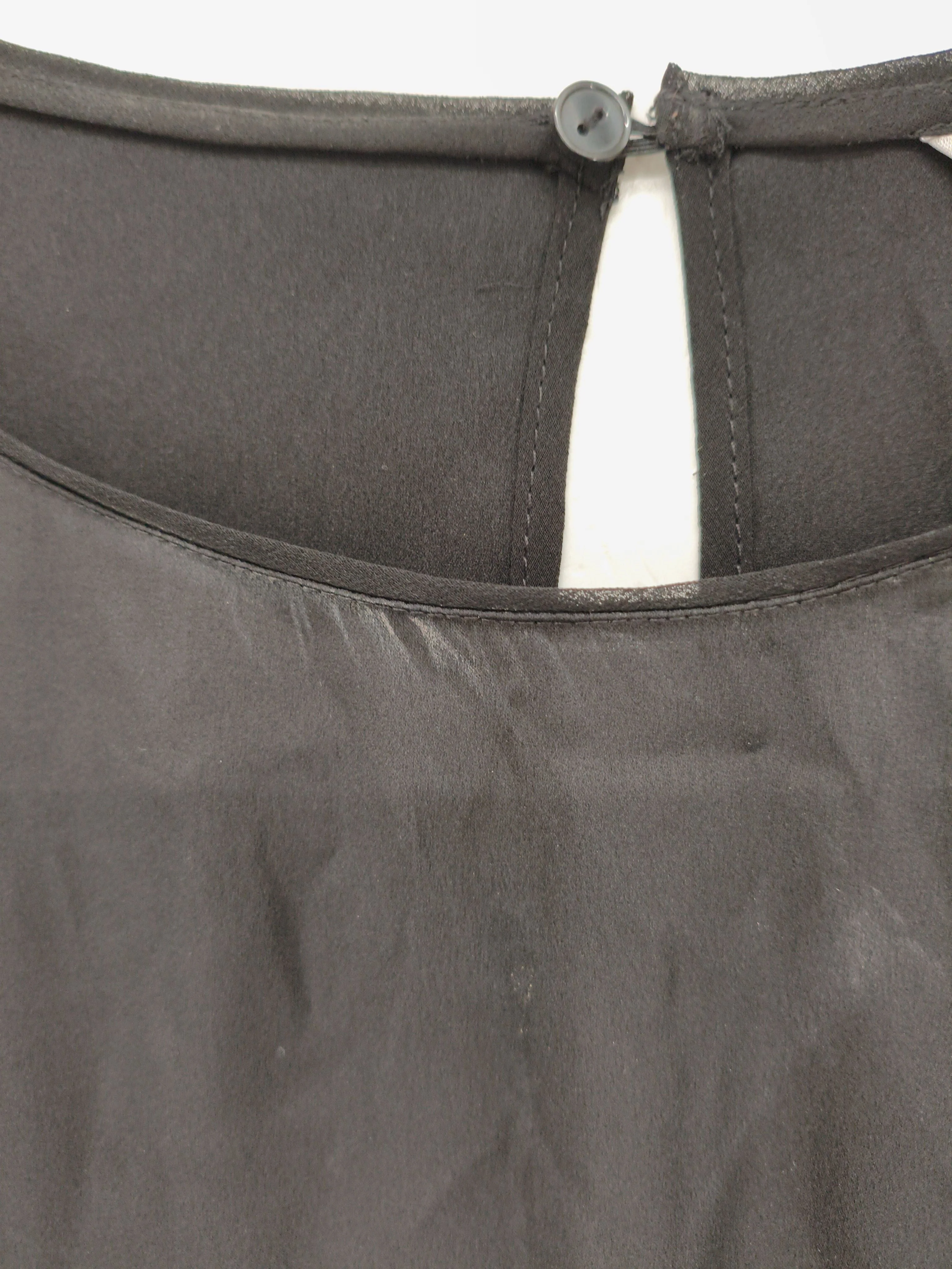 Coast Women's Top UK 20 Black 100% Polyester Short Sleeve Round Neck Basic - Image 5