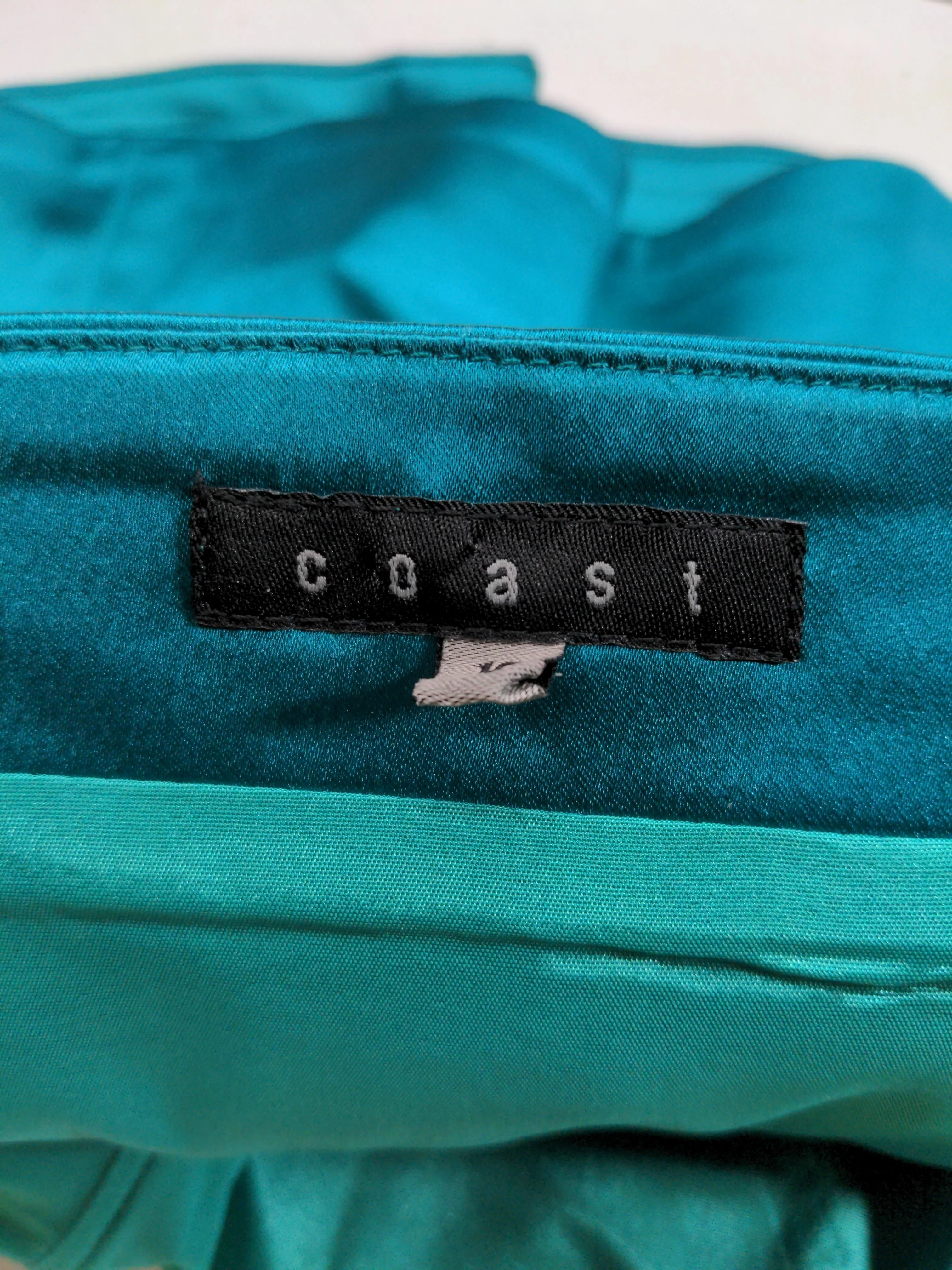 Coast Women's Top UK 8 Green Acetate with Nylon, Elastane, Silk Basic - Image 6