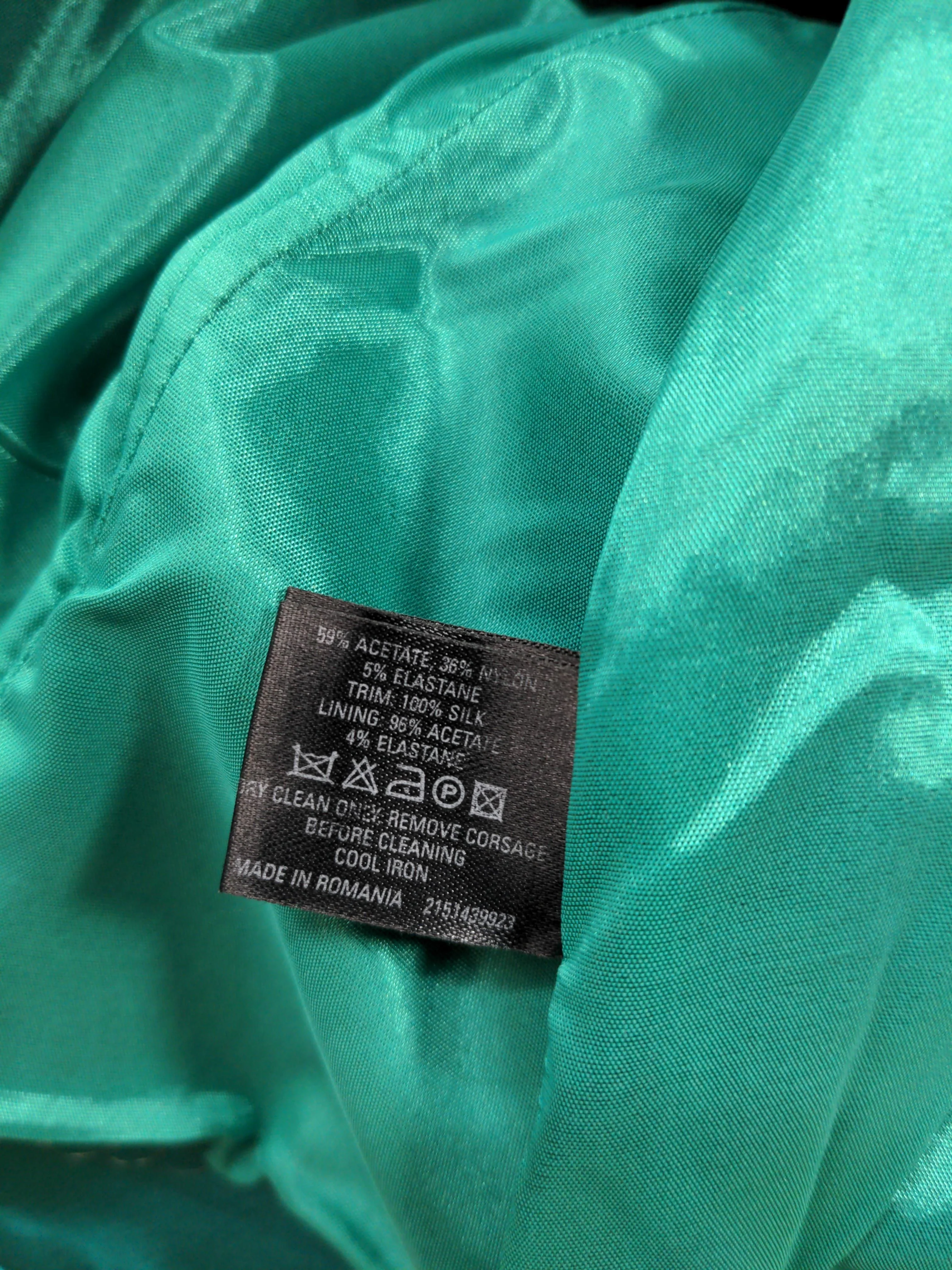 Coast Women's Top UK 8 Green Acetate with Nylon, Elastane, Silk Basic - Image 7