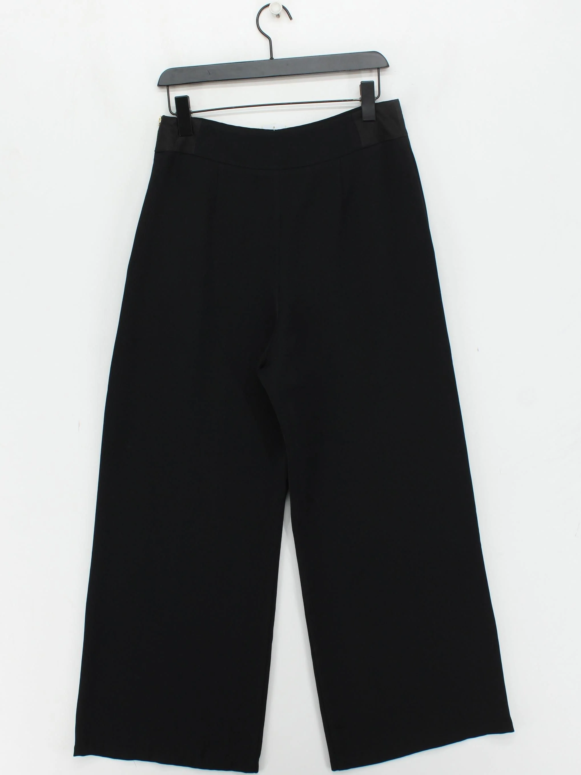 Coast Women's Trousers UK 12 Black 100% Other Wide-Leg Cropped - Image 2