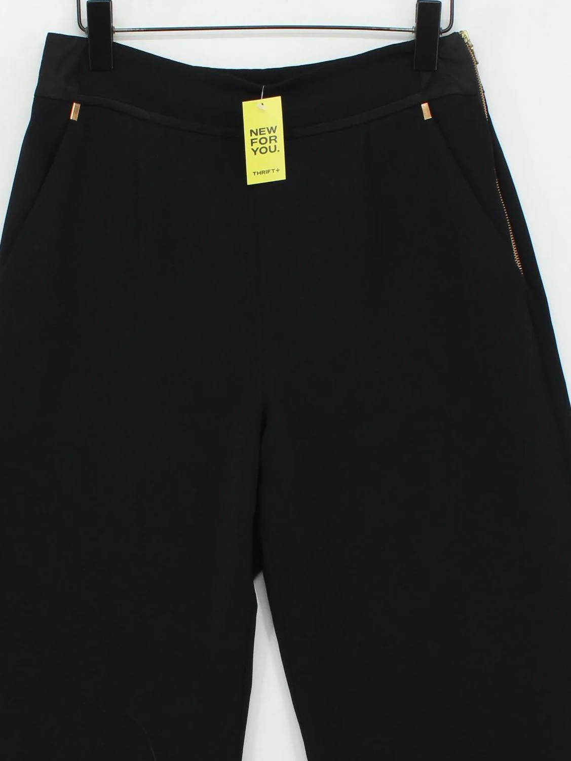 Coast Women's Trousers UK 12 Black 100% Other Wide-Leg Cropped - Image 3