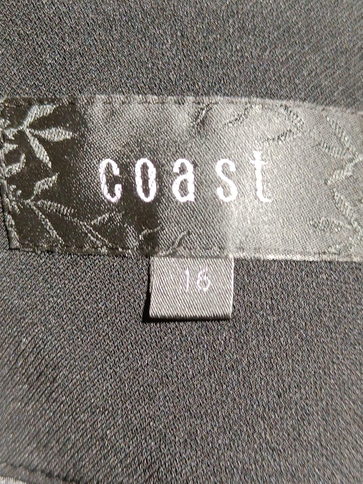 Coast Women's Trousers UK 16 Black Acetate with Polyester, Viscose Sweatpants - Image 5