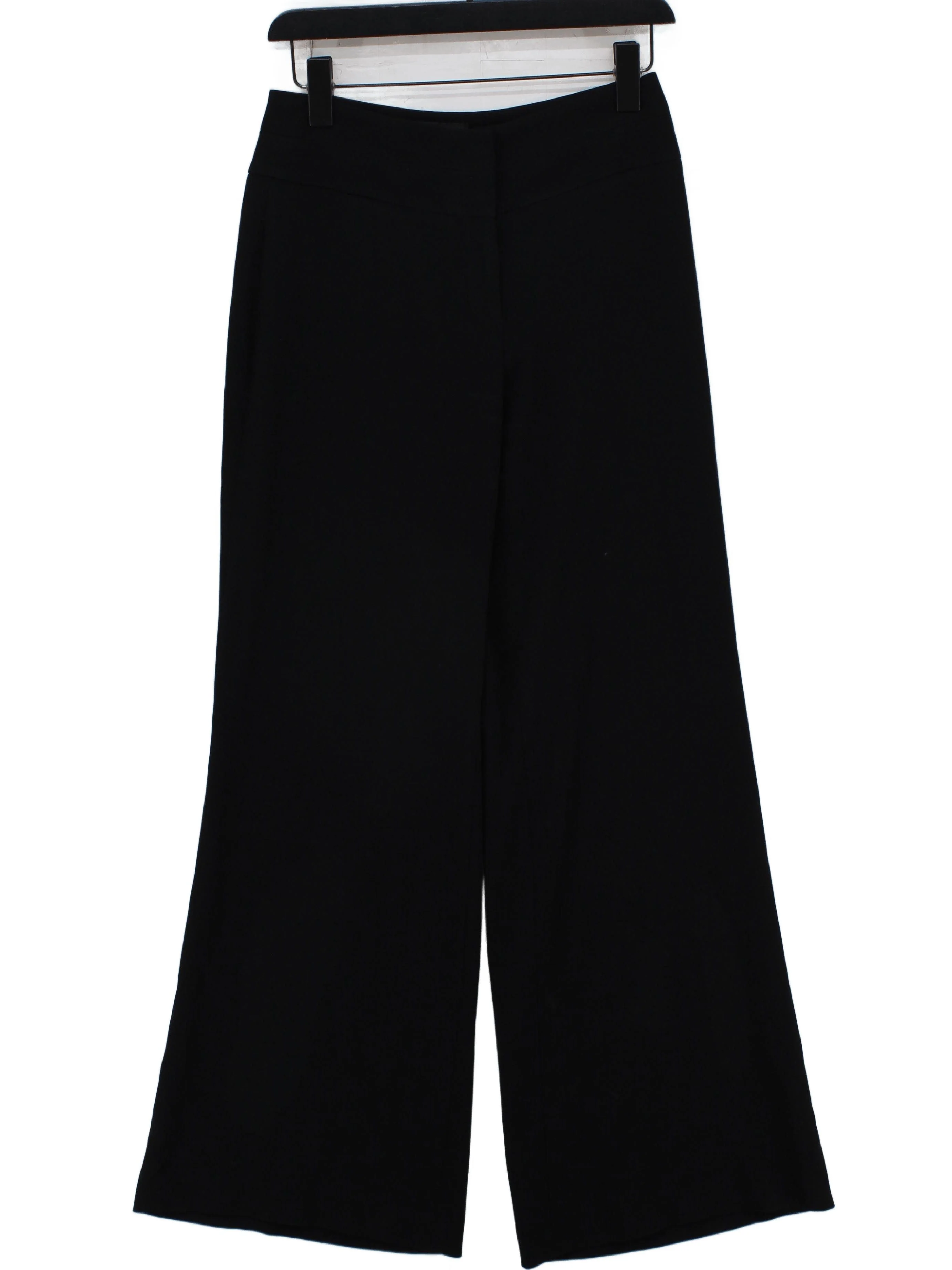 Coast Women's Trousers UK 8 Black Acetate with Polyester Wide-Leg Capri