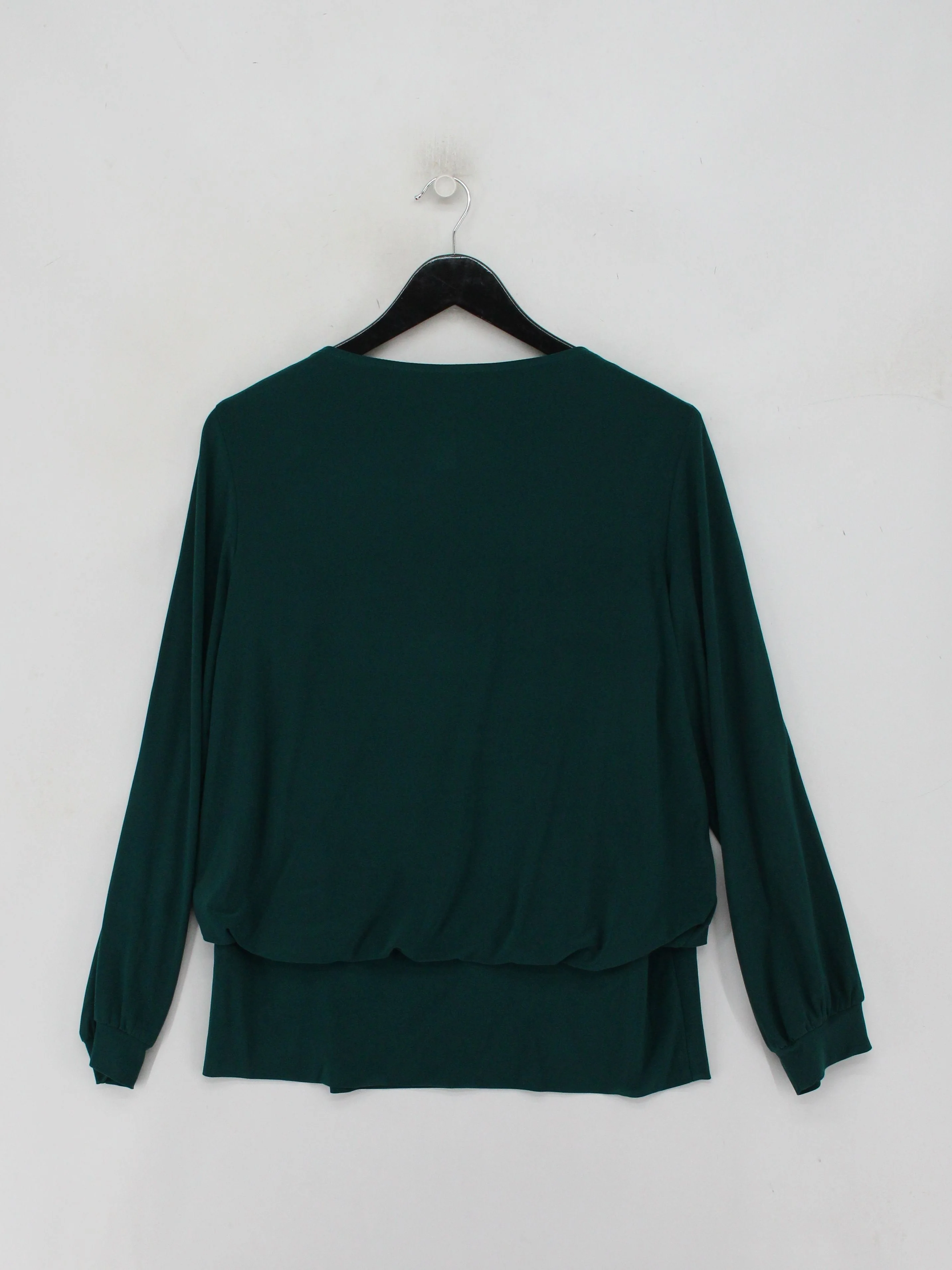 Coco Bianco Women's Top L Green Polyester with Elastane Basic - Image 2