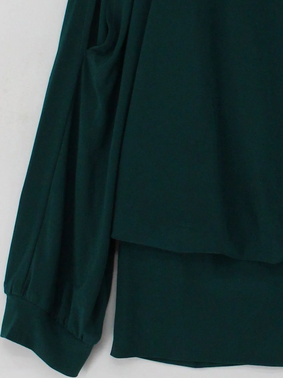 Coco Bianco Women's Top L Green Polyester with Elastane Basic - Image 4
