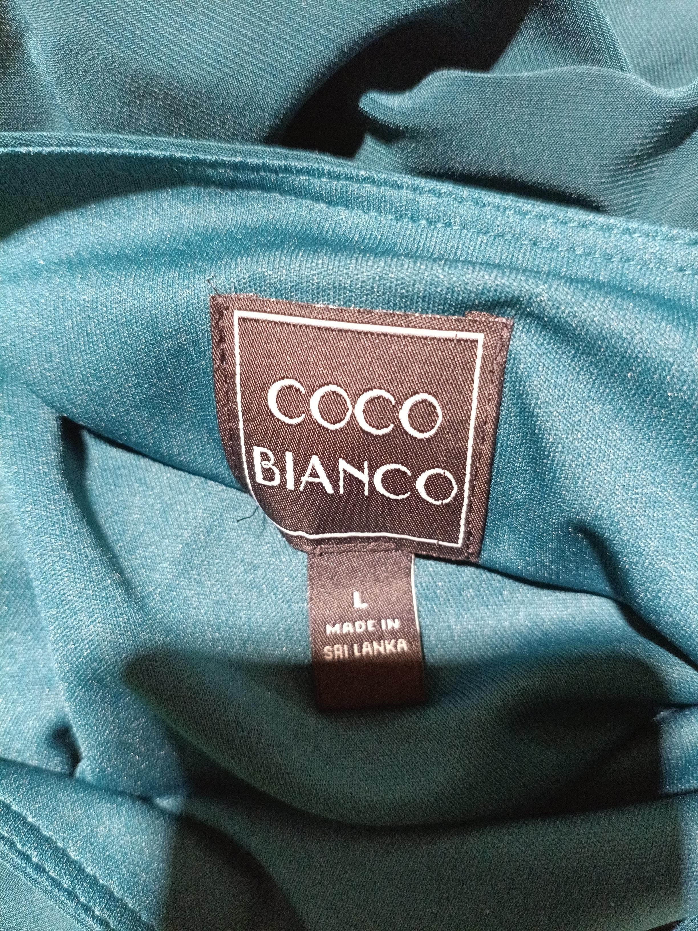 Coco Bianco Women's Top L Green Polyester with Elastane Basic - Image 5