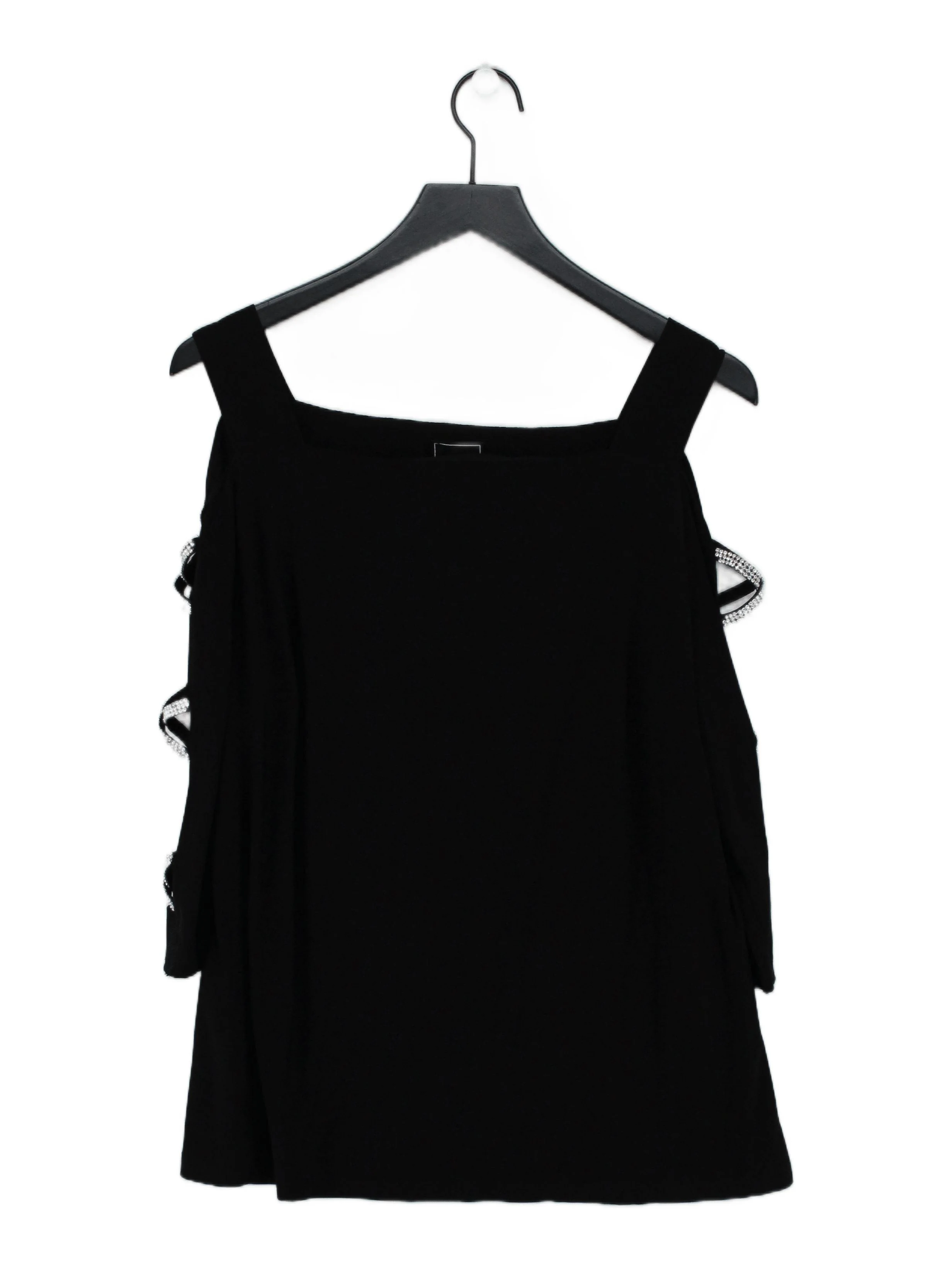 Coco Bianco Women's Top XL Black Polyester with Elastane Basic