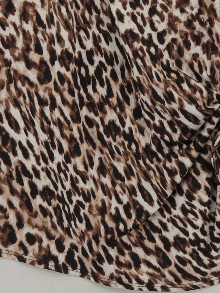 Coco Bianco Women's Top XL Brown Polyester with Elastane Basic - Image 4