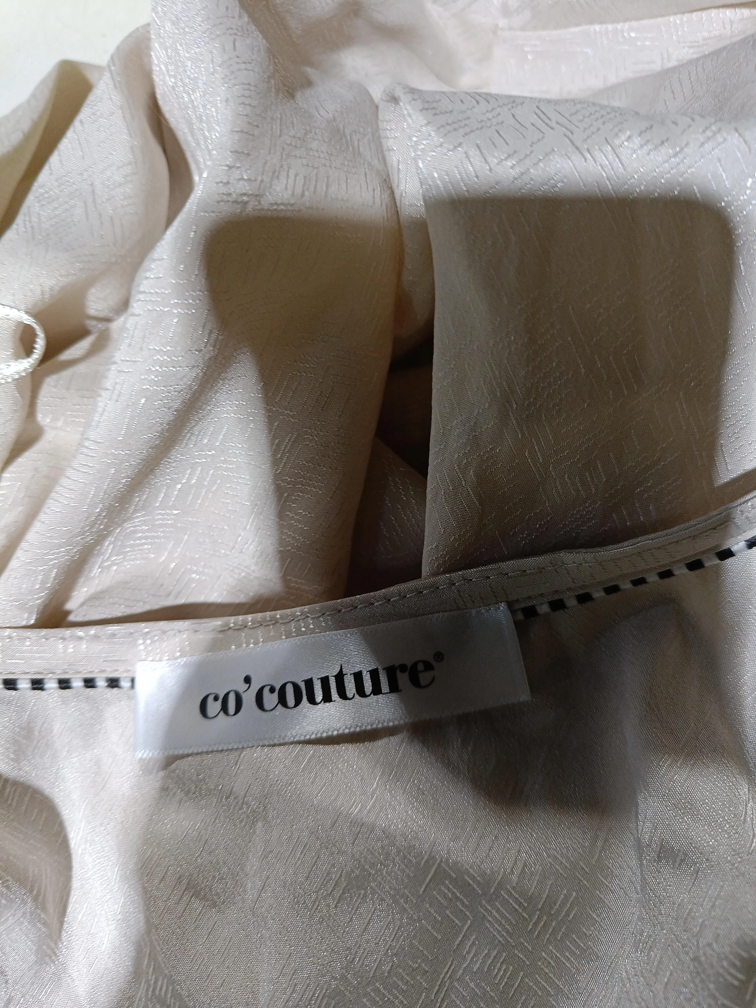 Co'couture Women's Blouse S Cream 100% Polyester Long Sleeve V-Neck Basic - Image 5