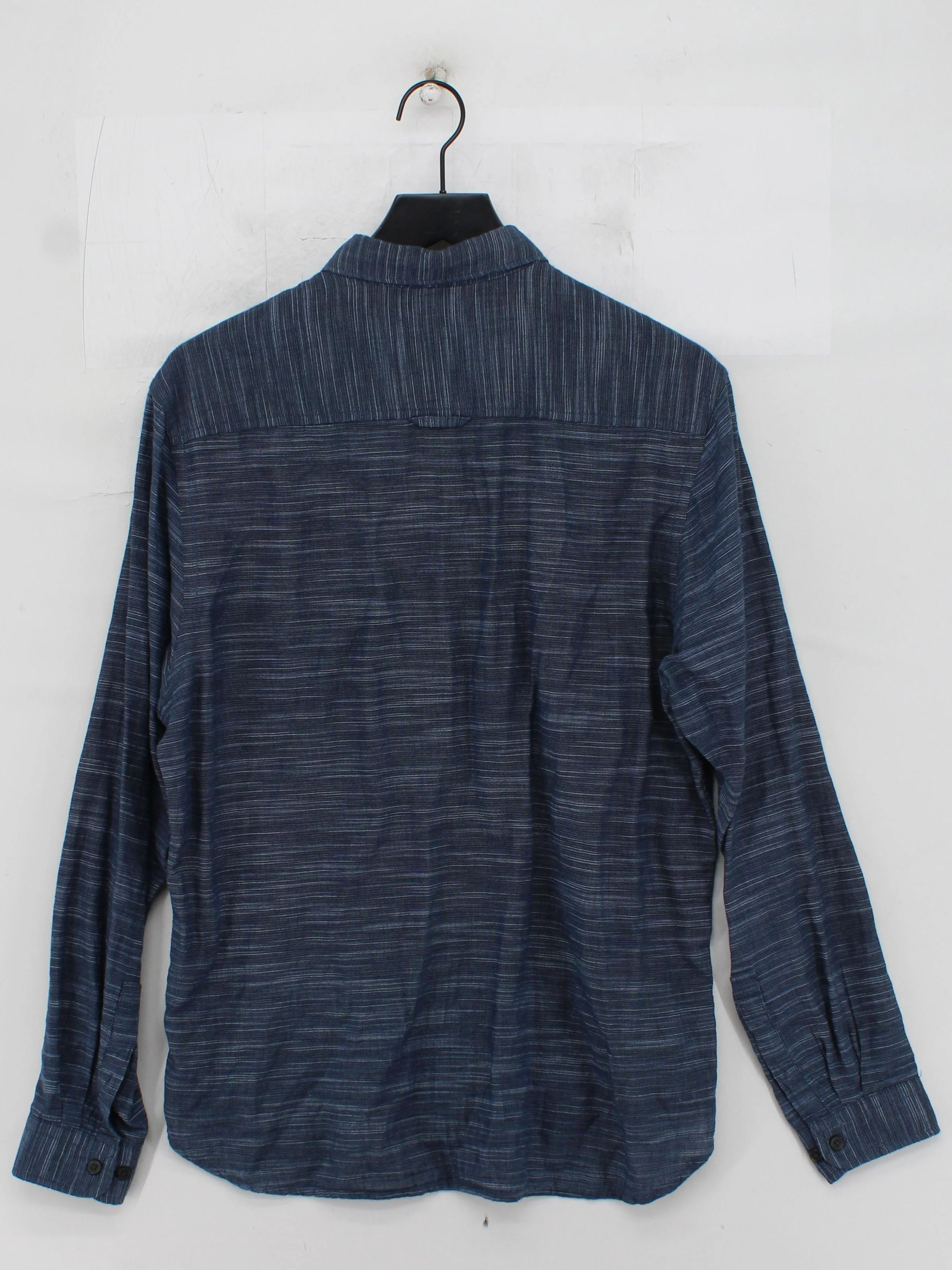 Code Men's Shirt M Blue Striped 100% Cotton Basic - Image 2