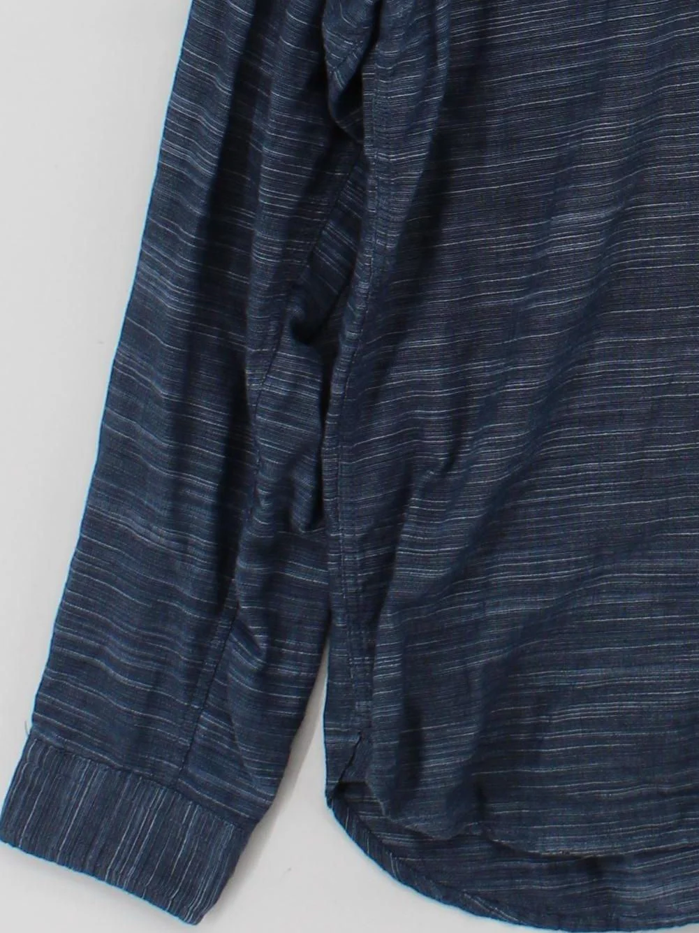 Code Men's Shirt M Blue Striped 100% Cotton Basic - Image 4