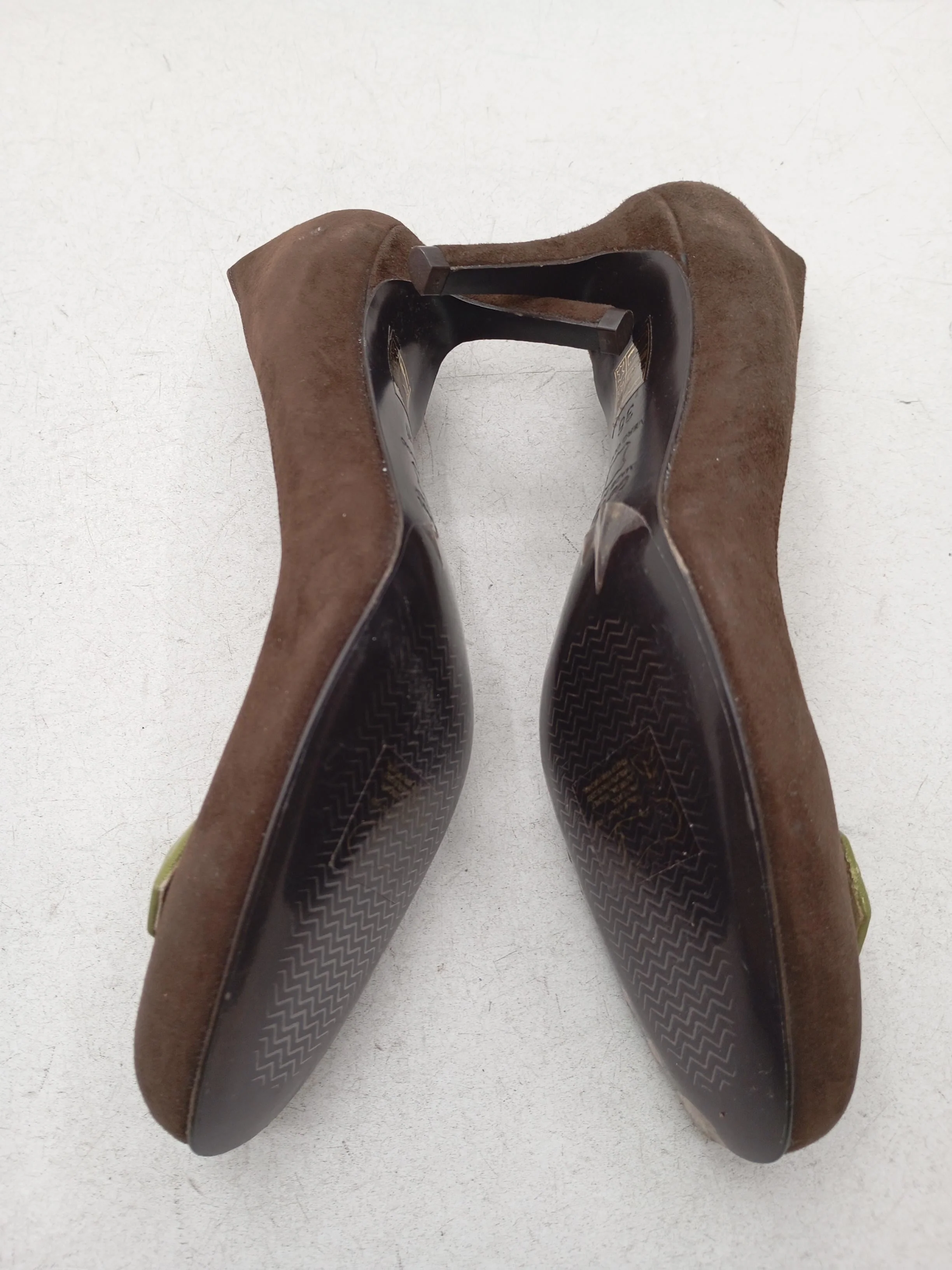 Cole Haan Women's Heels UK 3 Brown 100% Suede Court - Image 6