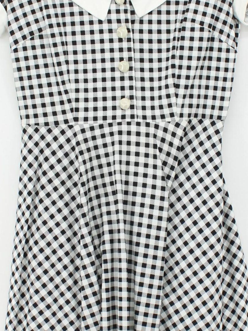 Collectif Skater Midi Dress UK10 in Black - Image 3