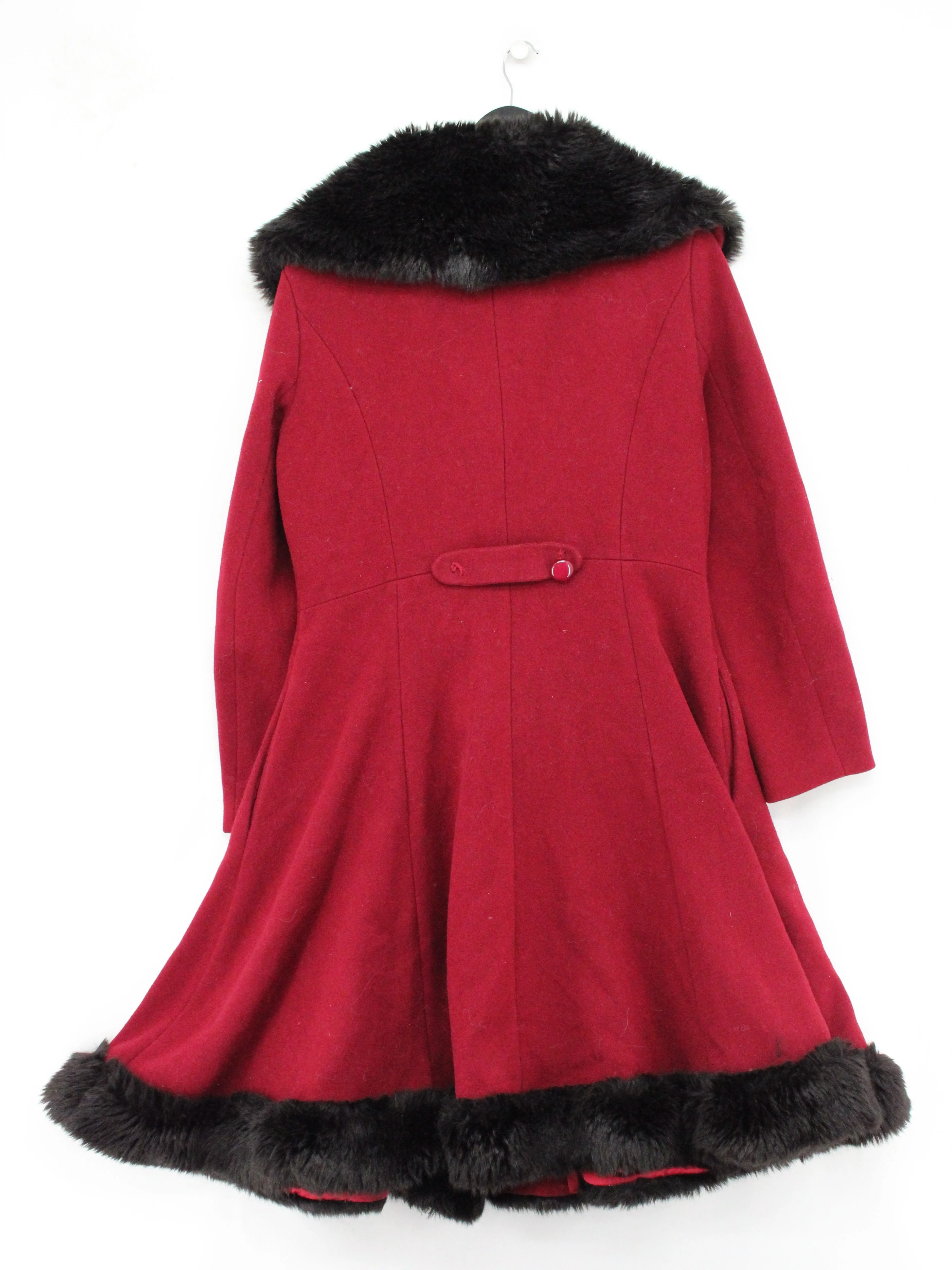 Collectif Vintage Women's Coat XXL Red Polyester with Wool, Spandex Overcoat - Image 2
