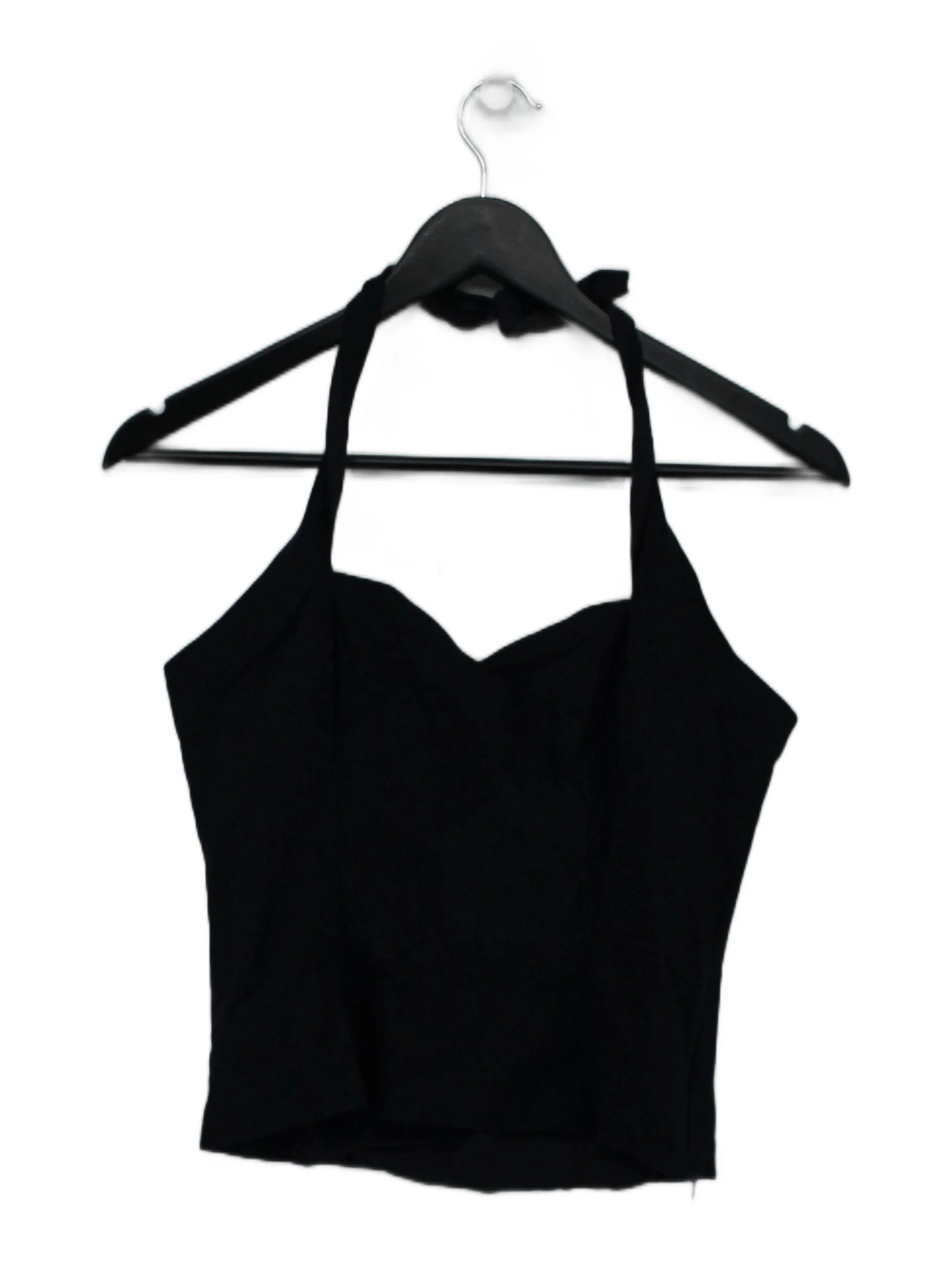 Collectif Women's Top M Black Rayon with Viscose Sleeveless V-Neck Basic