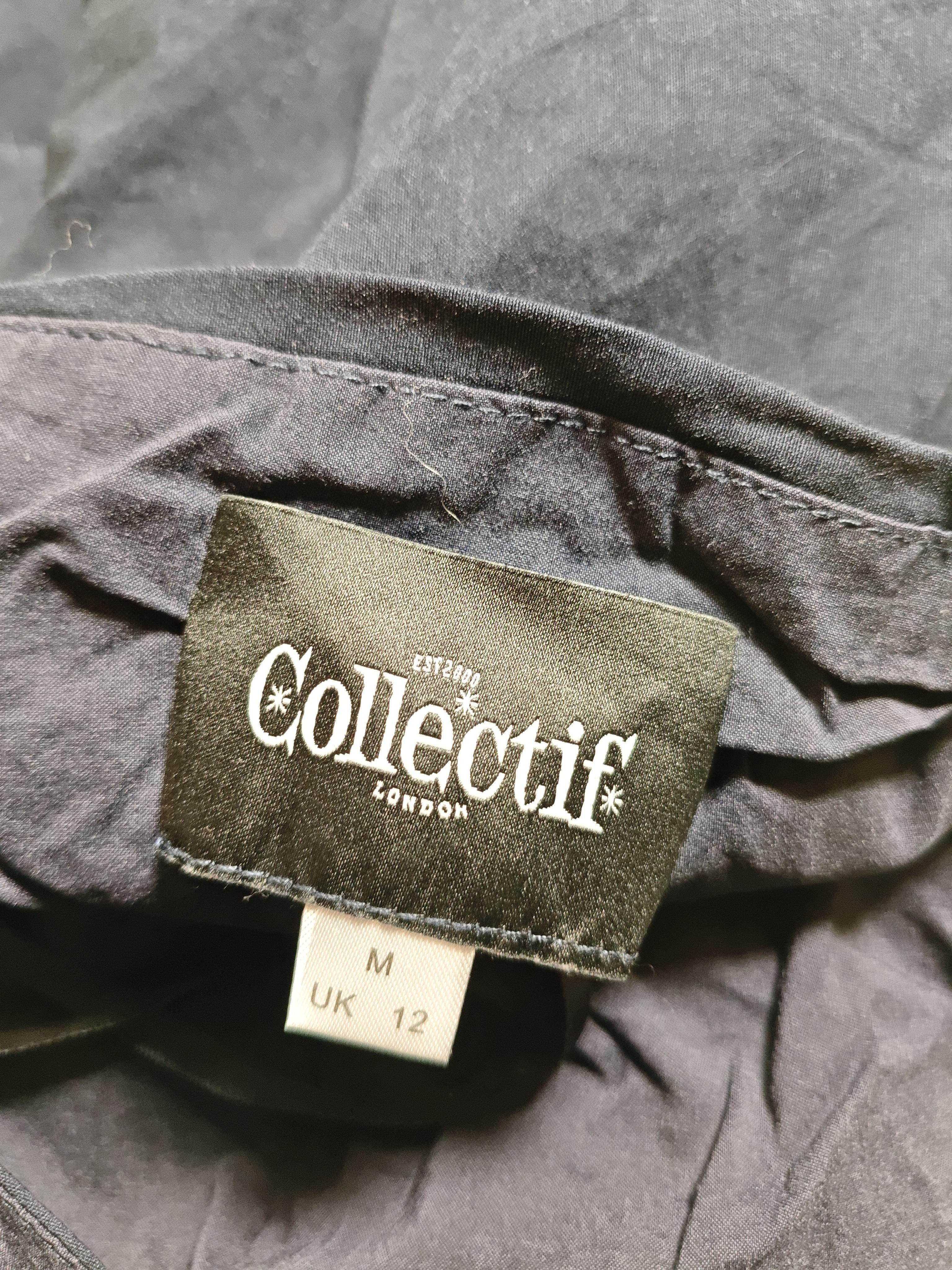 Collectif Women's Top M Black Rayon with Viscose Sleeveless V-Neck Basic - Image 5
