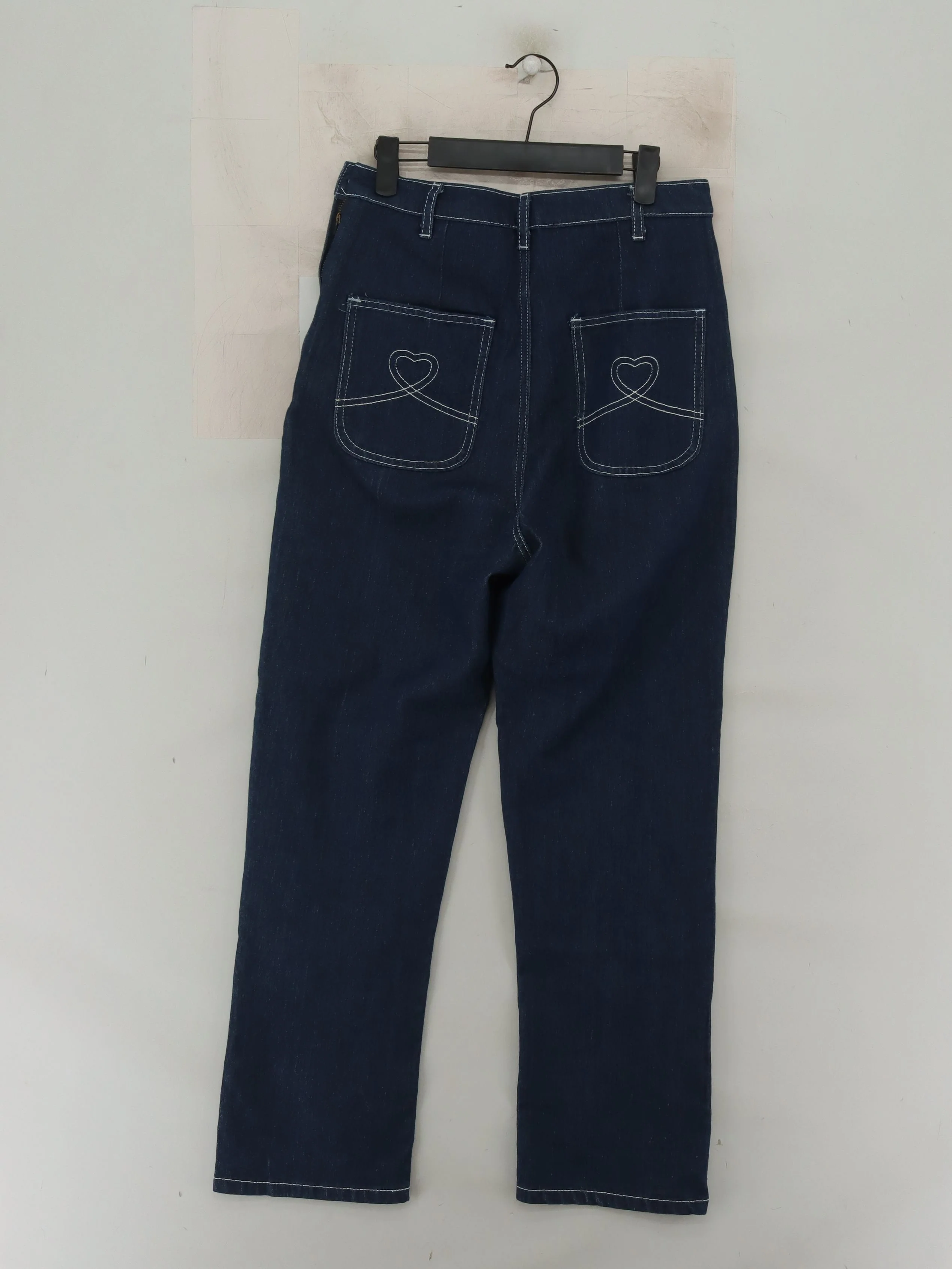 Collectif Women's Trousers UK 14 Blue 100% Cotton Straight Chino - Image 2