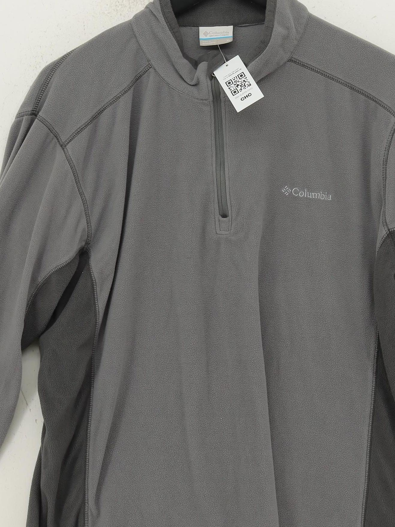 Columbia Men's Jumper XL Grey 100% Polyester Mock Neck Pullover - Image 3