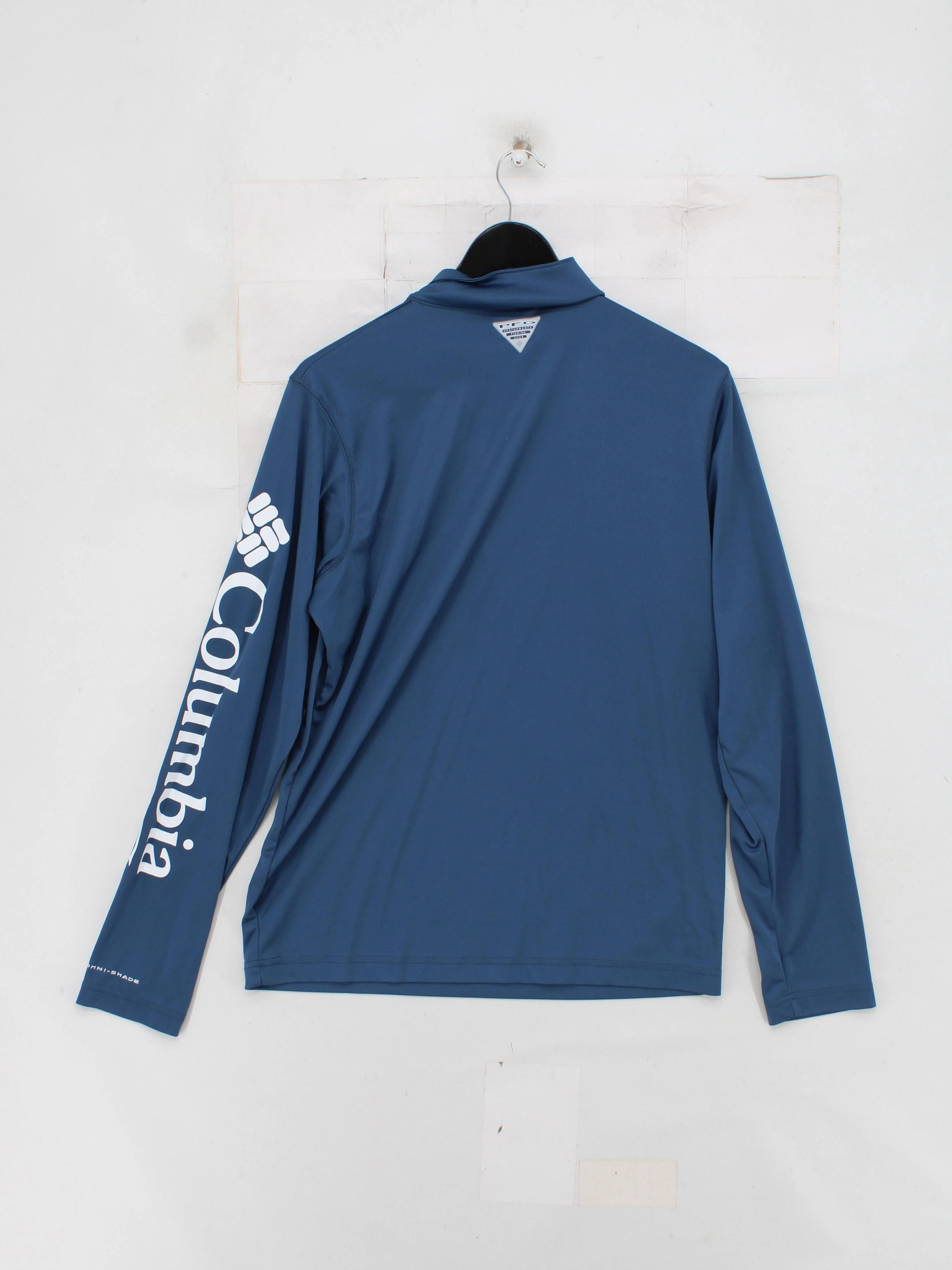 Columbia Men's Loungewear S Blue 100% Polyester Mock Neck Basic - Image 2