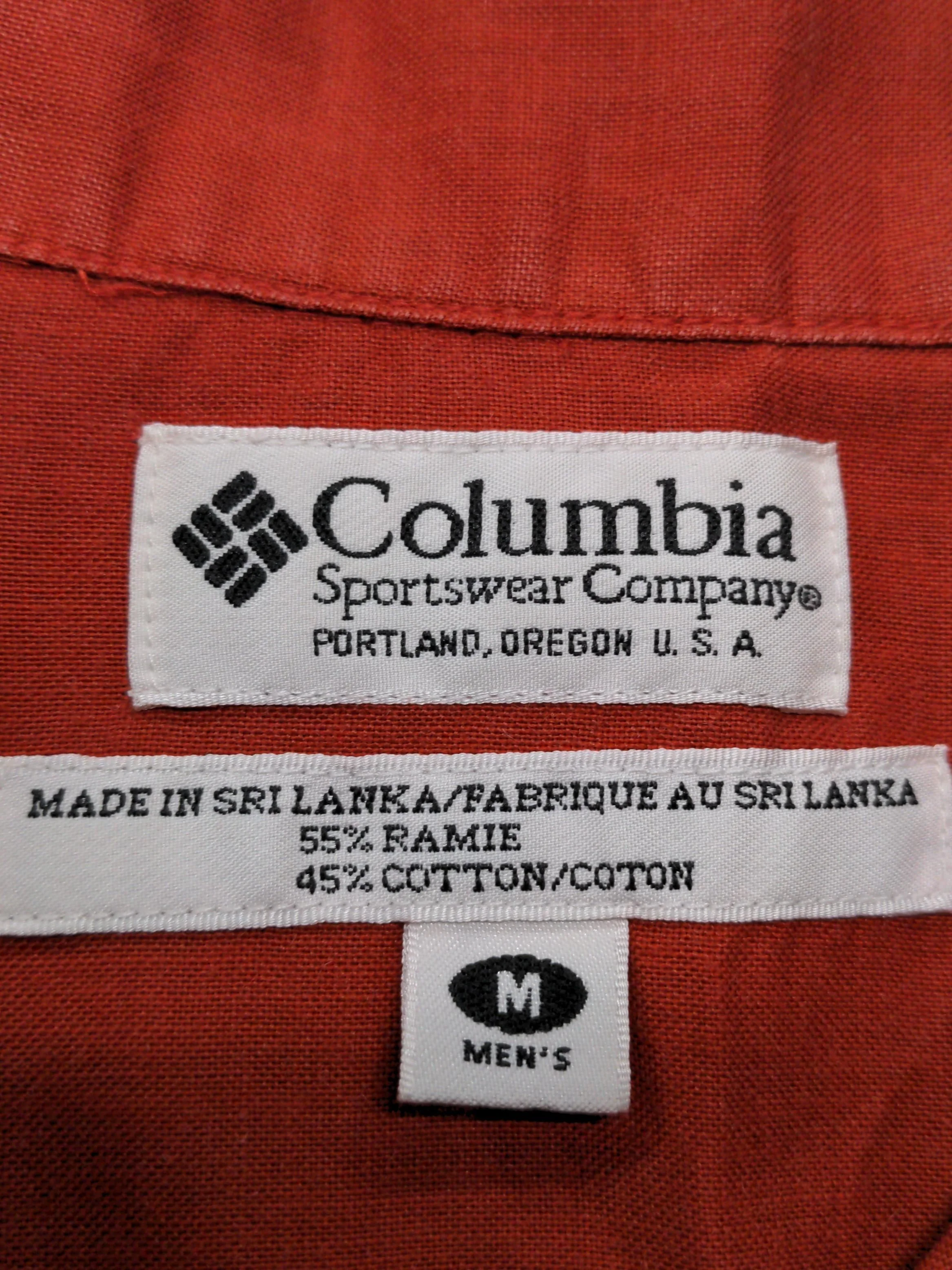 Columbia Men's Shirt M Red Other with Cotton Basic - Image 5