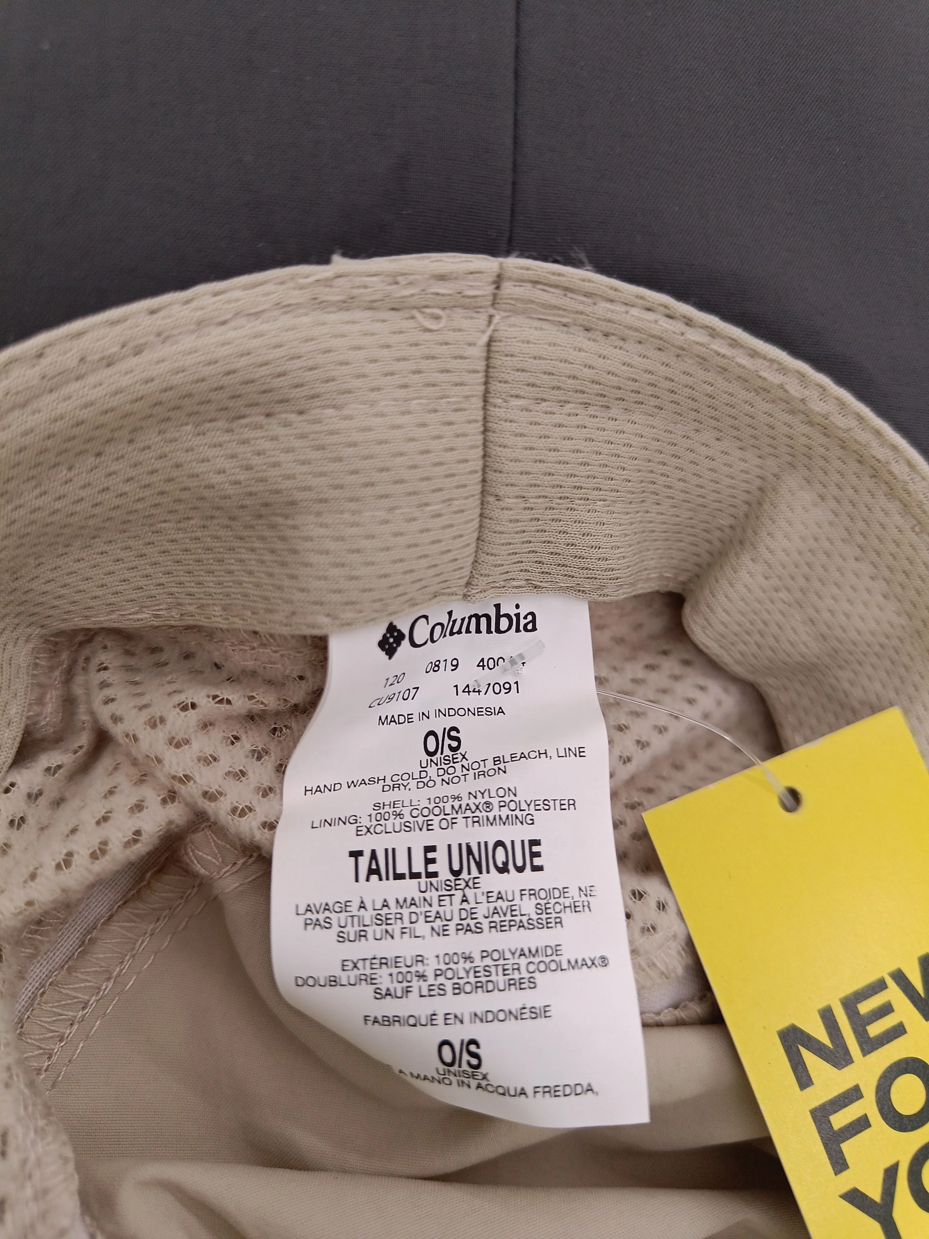 Columbia Women's Hat Cream Nylon with Polyamide, Polyester Sun Hat New with tags - Image 5