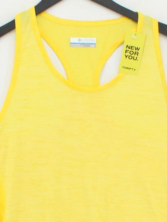 Columbia Women's T-Shirt M Yellow 100% Polyester Sleeveless Basic - Image 3