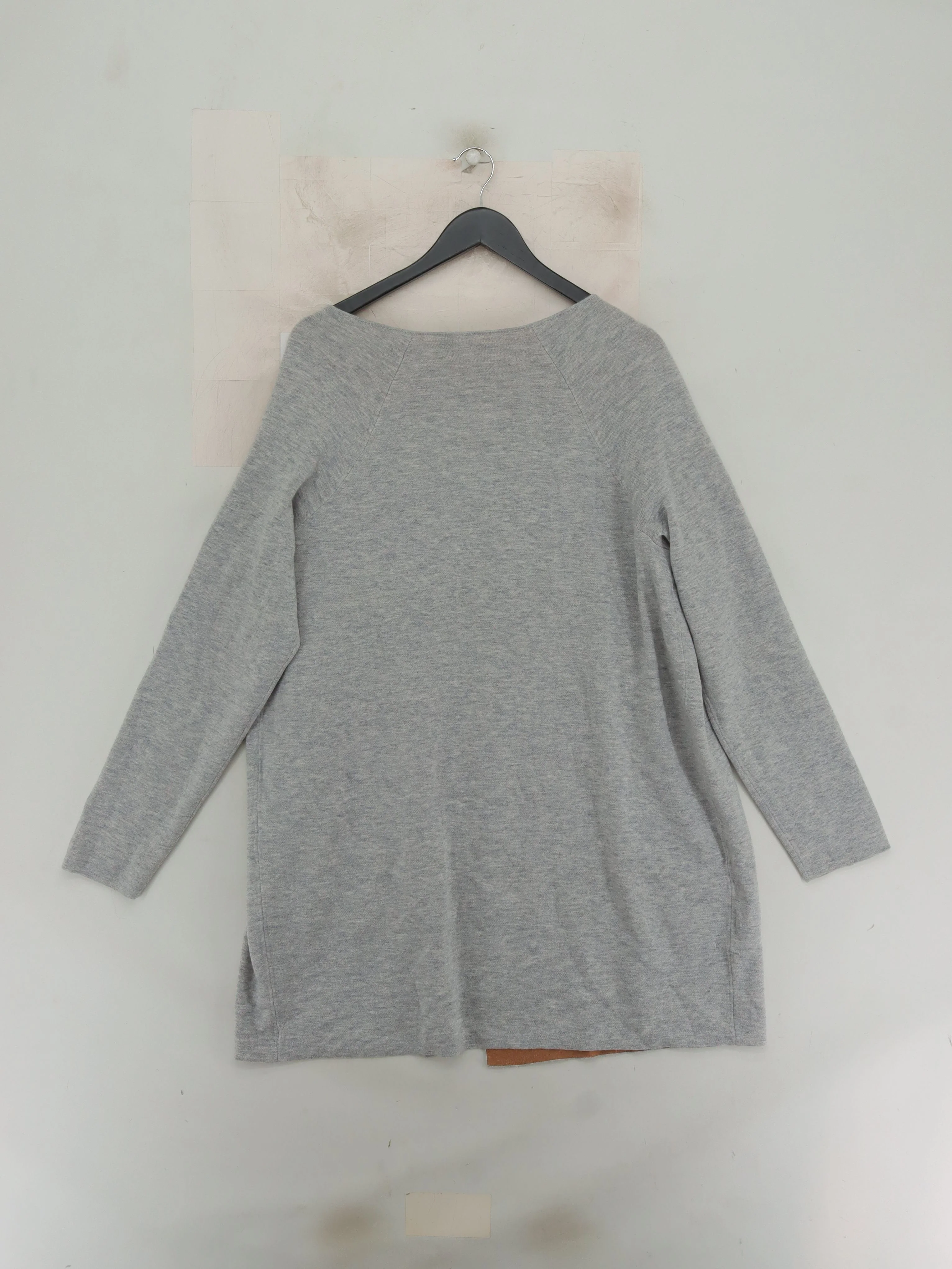 Comma Women's Jumper UK 16 Grey 100% Wool V-Neck Pullover - Image 2