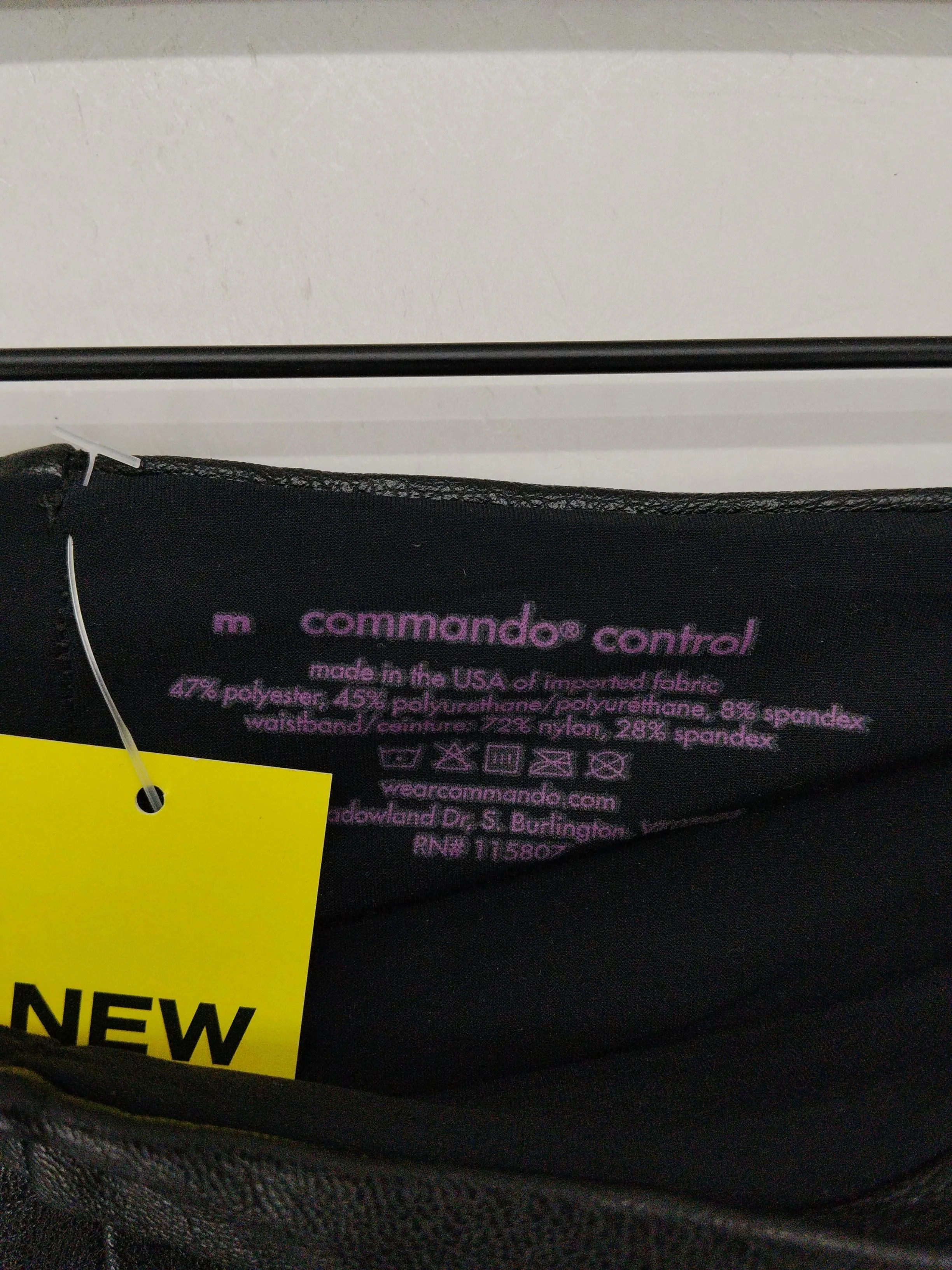 Commando Women's Leggings M Black Faux Leather - Image 7
