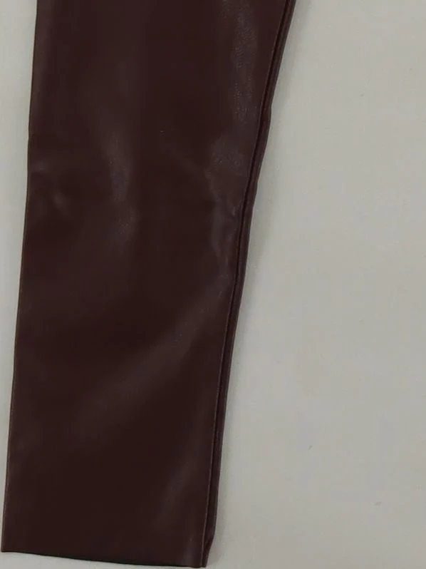 Commando Women's Leggings M Brown Faux Leather - Image 4