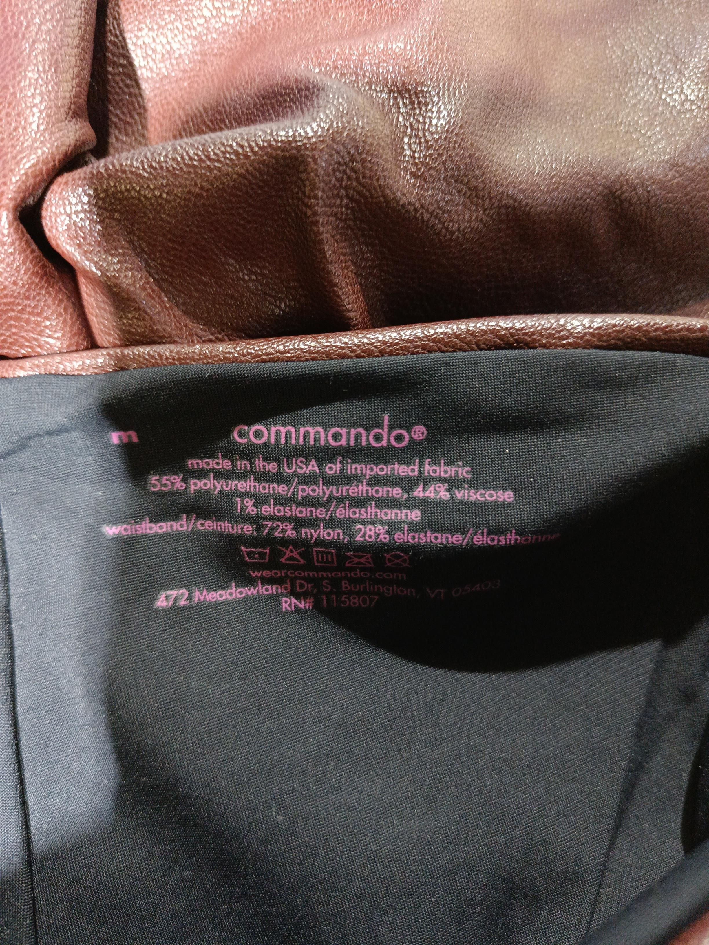 Commando Women's Leggings M Brown Faux Leather - Image 5