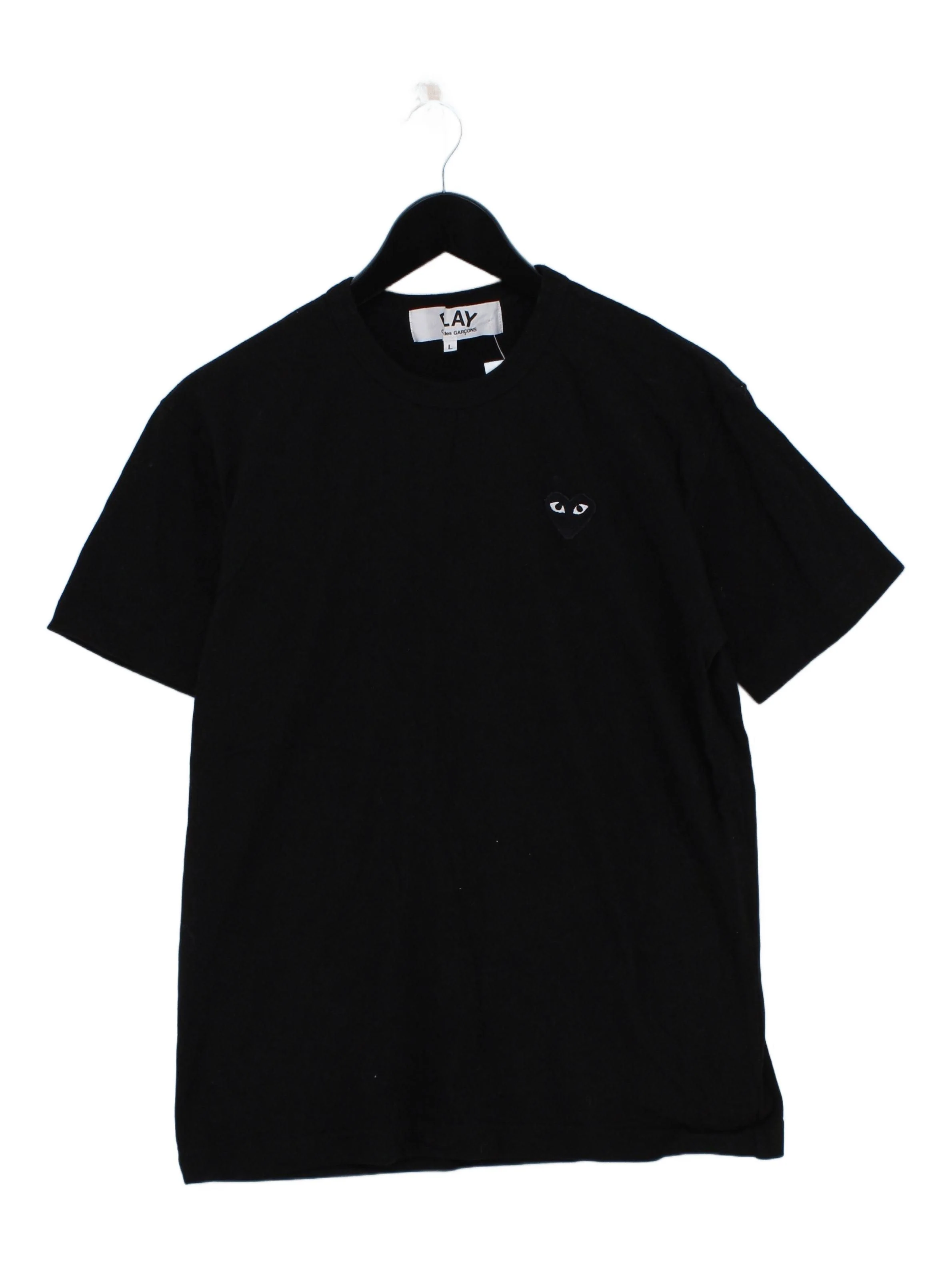 Comme Des Garçons Men's T-Shirt L Black 100% Cotton Basic