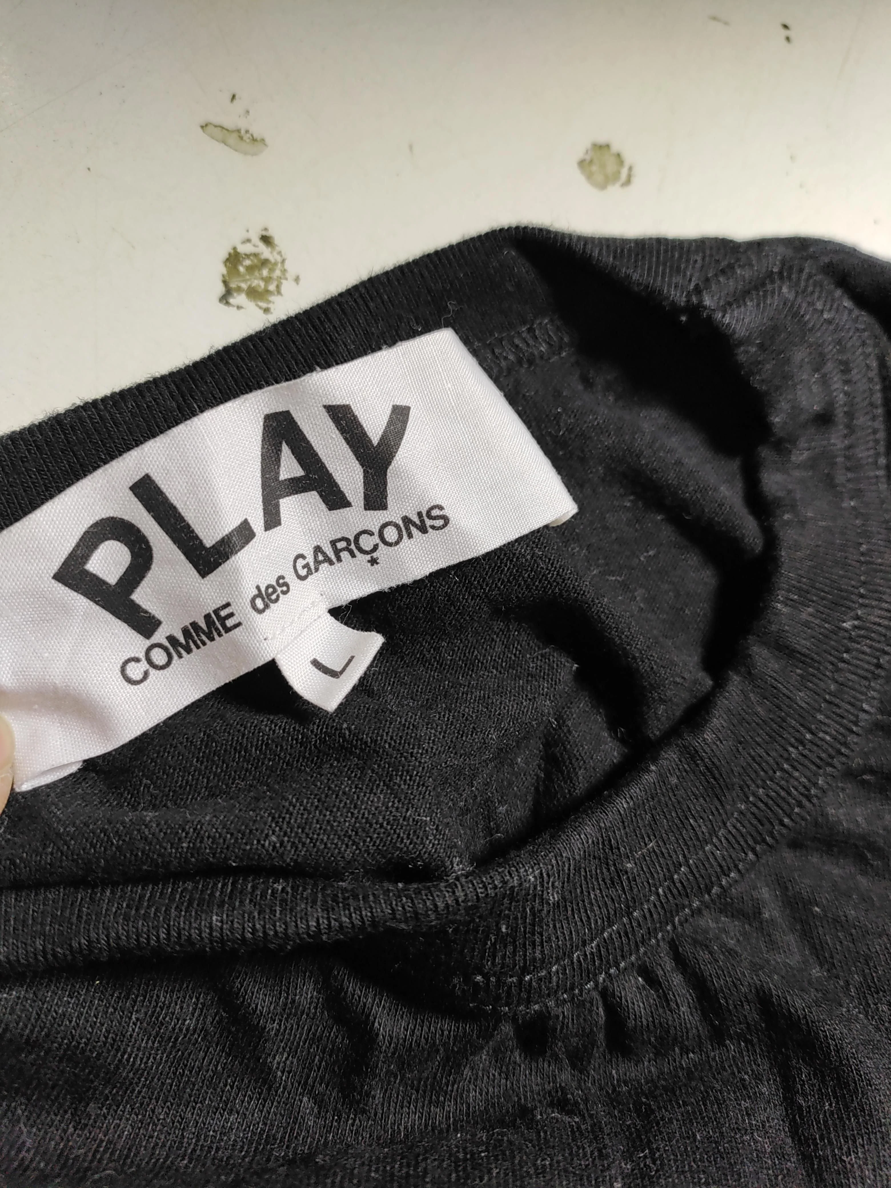 Comme Des Garçons Men's T-Shirt L Black 100% Cotton Basic - Image 5