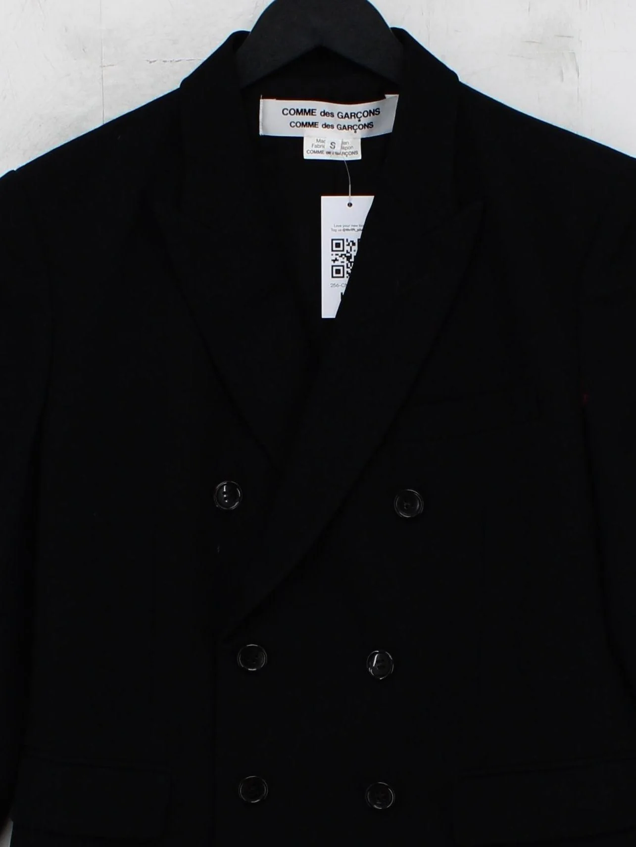 Comme Des Garçons Women's Blazer S Black Wool with Rayon Overcoat - Image 3