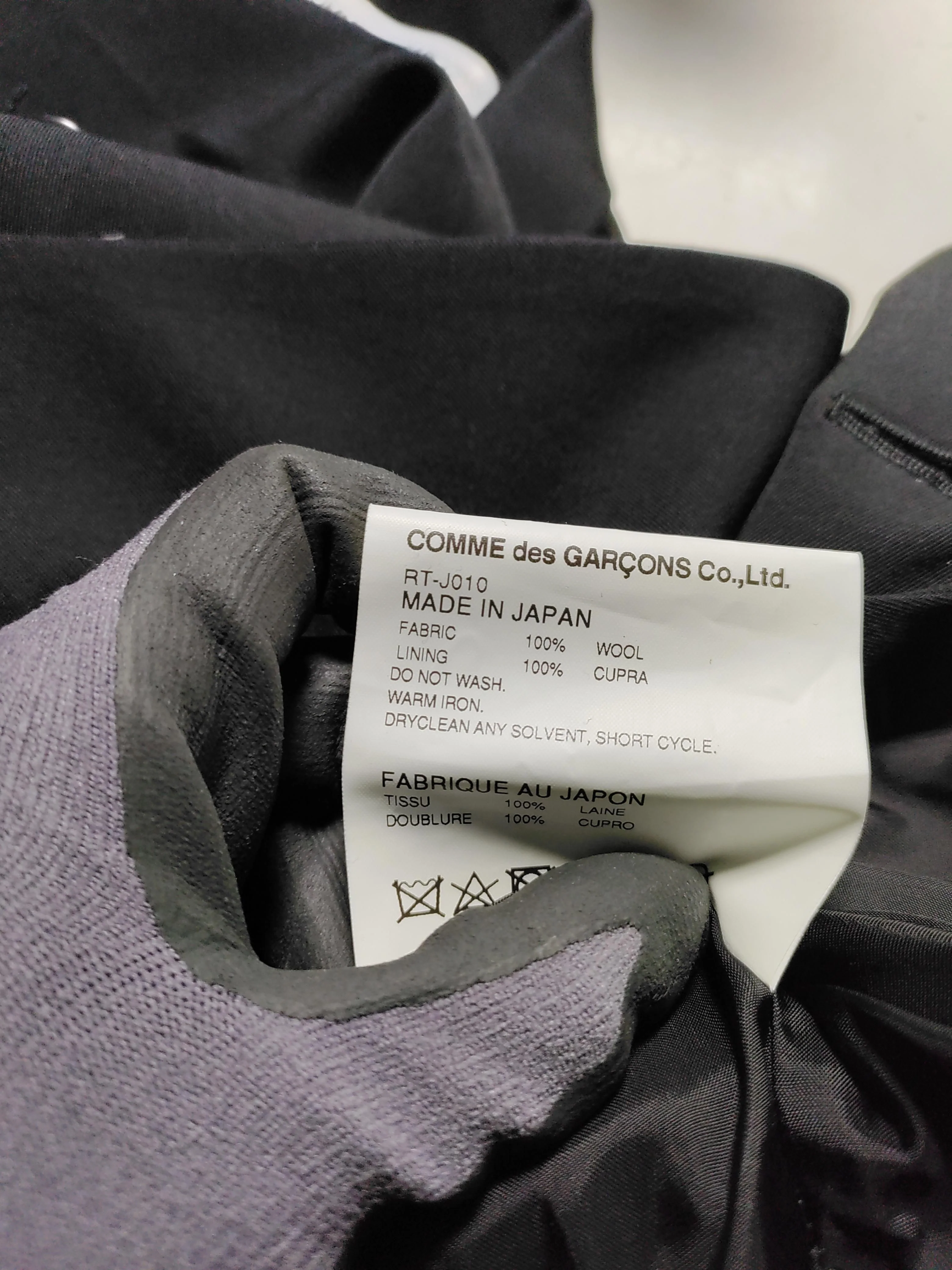 Comme Des Garçons Women's Blazer S Black Wool with Rayon Overcoat - Image 6
