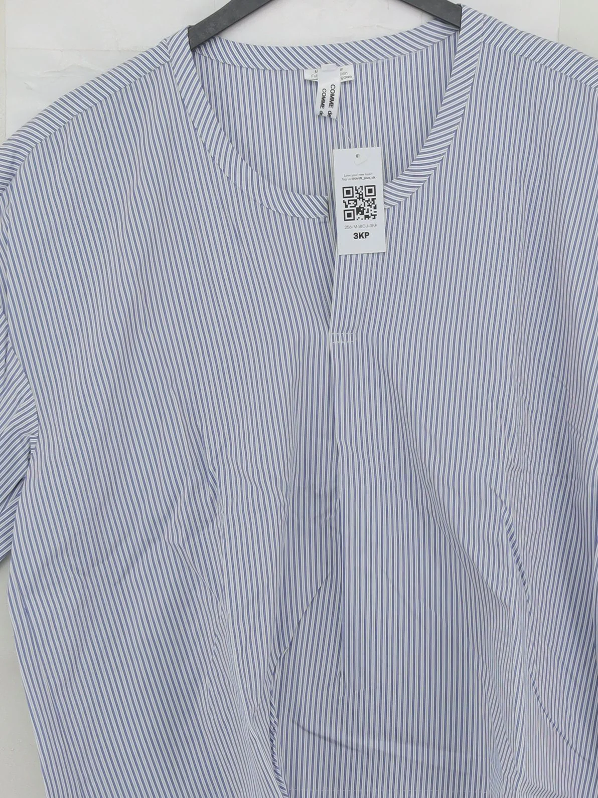 Comme Des Garçons Women's Top M Blue 100% Cotton Basic - Image 3