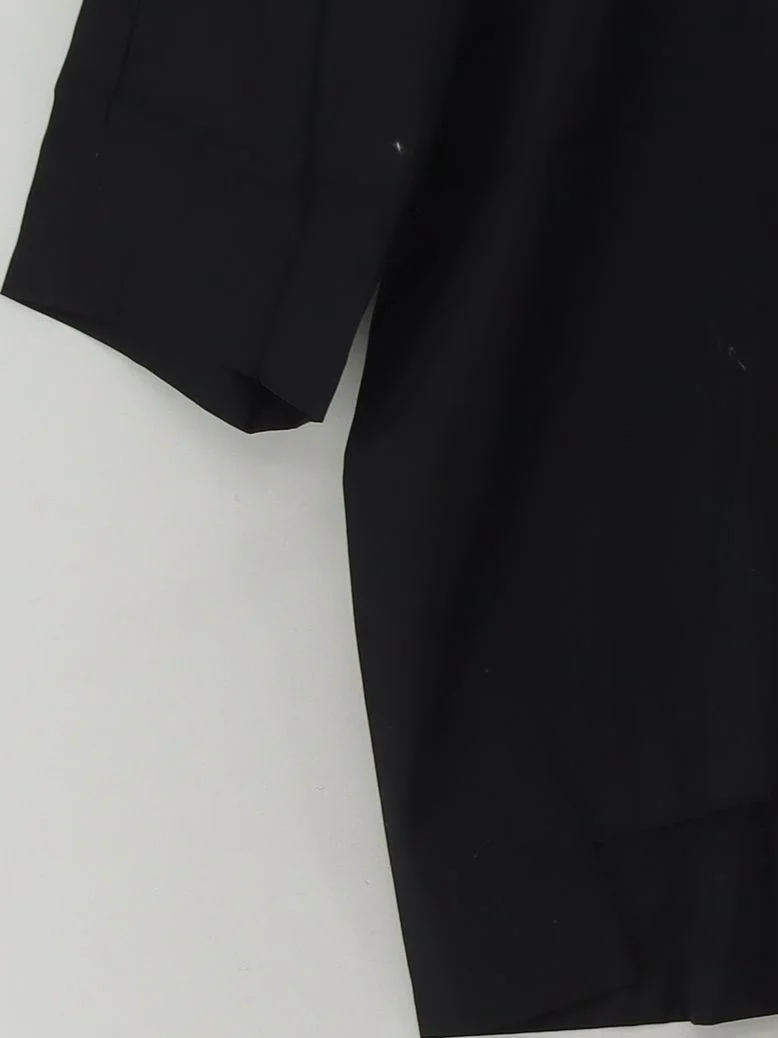 Comme Des Garçons Women's Top S Black 100% Cotton Short Sleeve V-Neck Basic - Image 4