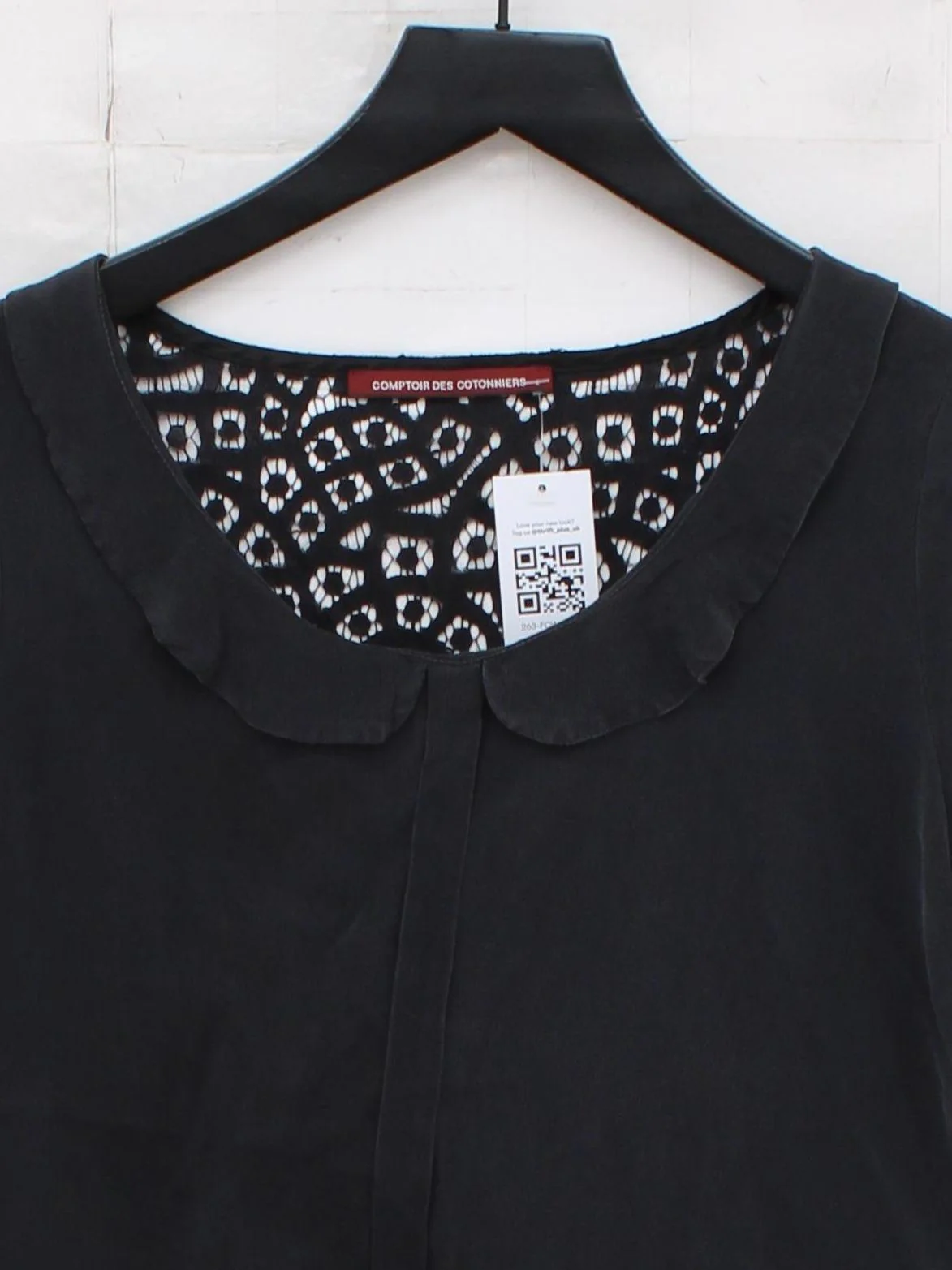 Comptoir Des Cotonniers Women's Blouse M Black Silk with Cotton, Polyamide Basic - Image 3