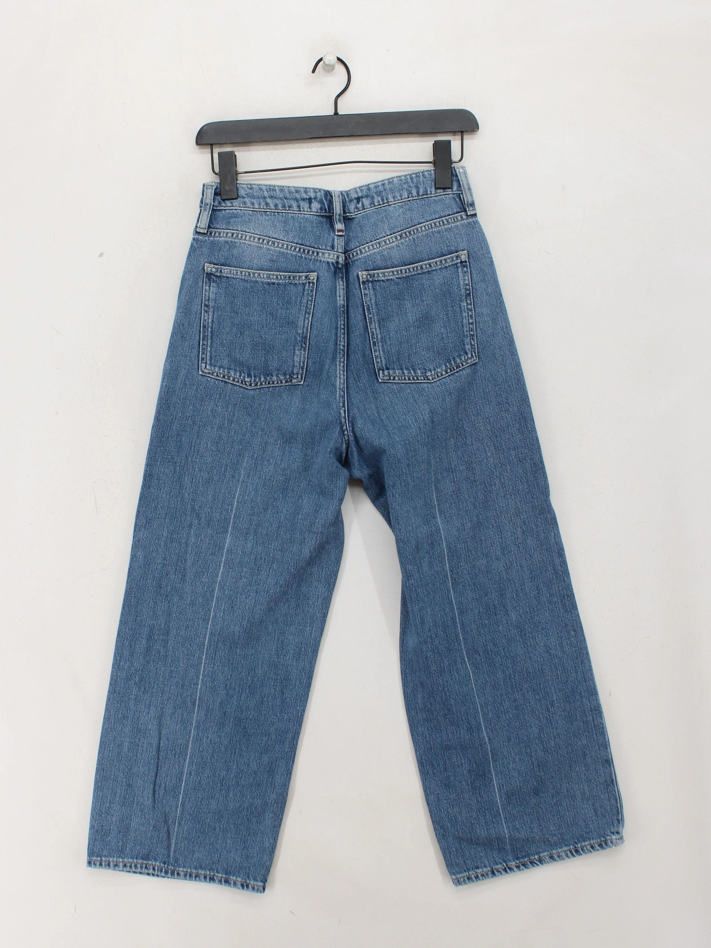 Comptoir Des Cotonniers Women's Jeans UK 8 Blue 100% Cotton Wide-Leg - Image 2