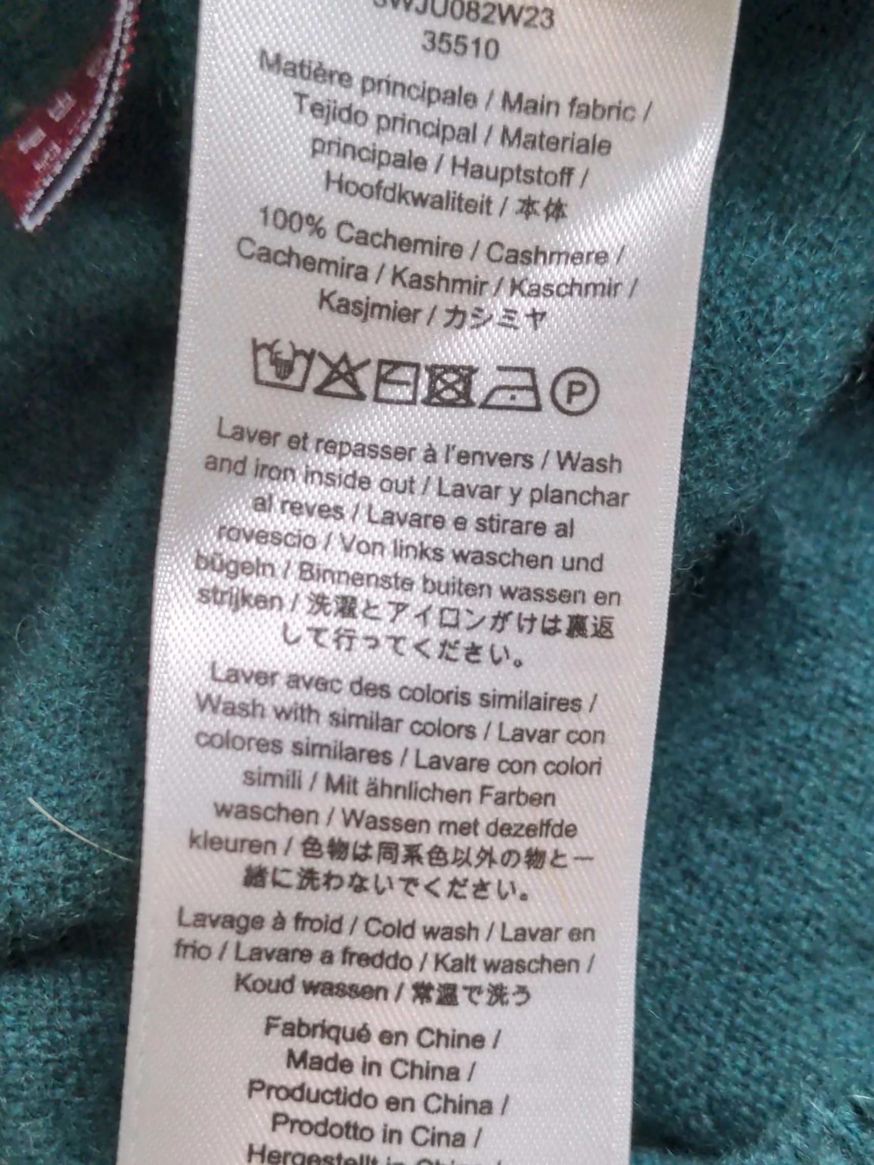 Comptoir Des Cotonniers Women's Jumper L Green 100% Cashmere V-Neck Pullover - Image 6