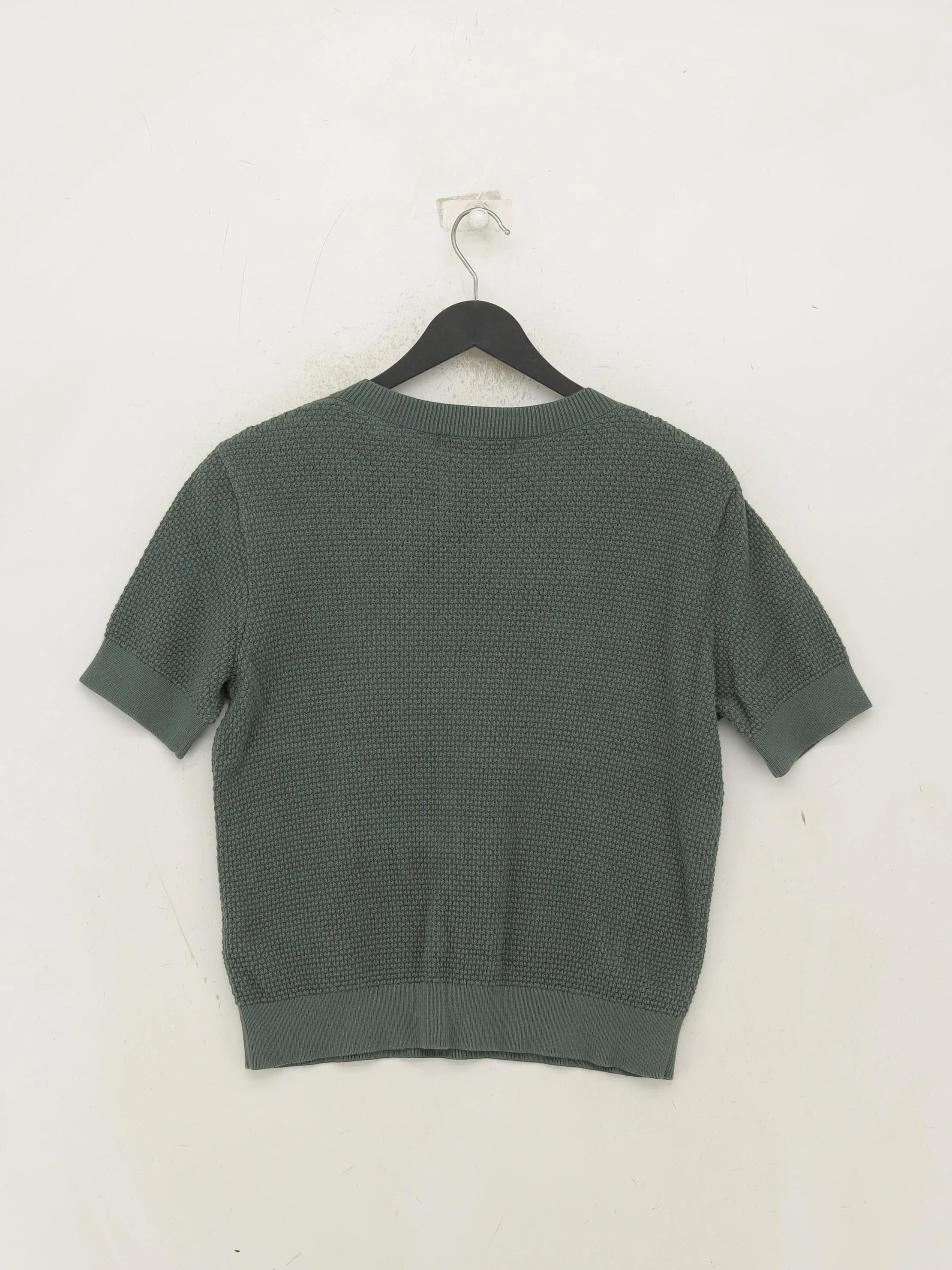 Comptoir Des Cotonniers Women's Jumper M Green 100% Cotton Crew Neck Pullover - Image 2