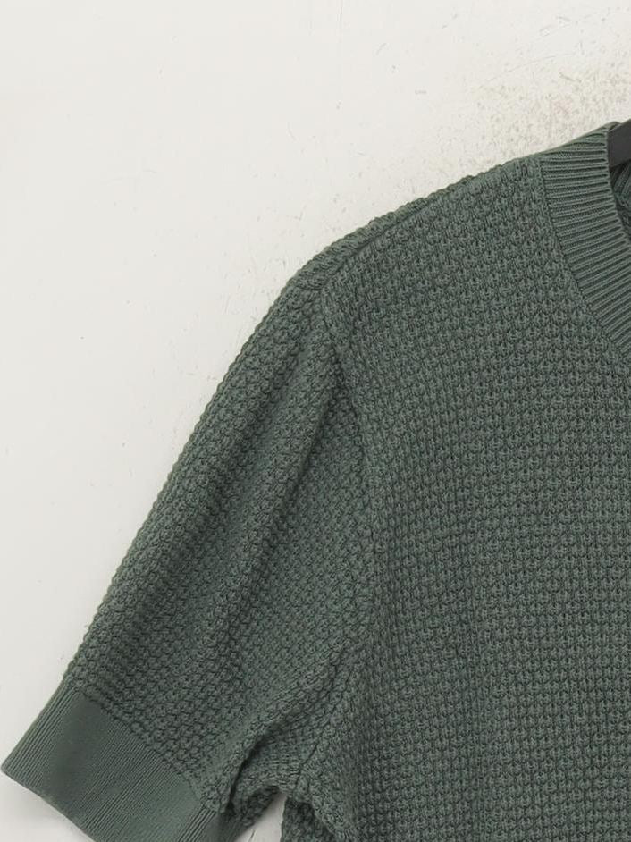 Comptoir Des Cotonniers Women's Jumper M Green 100% Cotton Crew Neck Pullover - Image 4