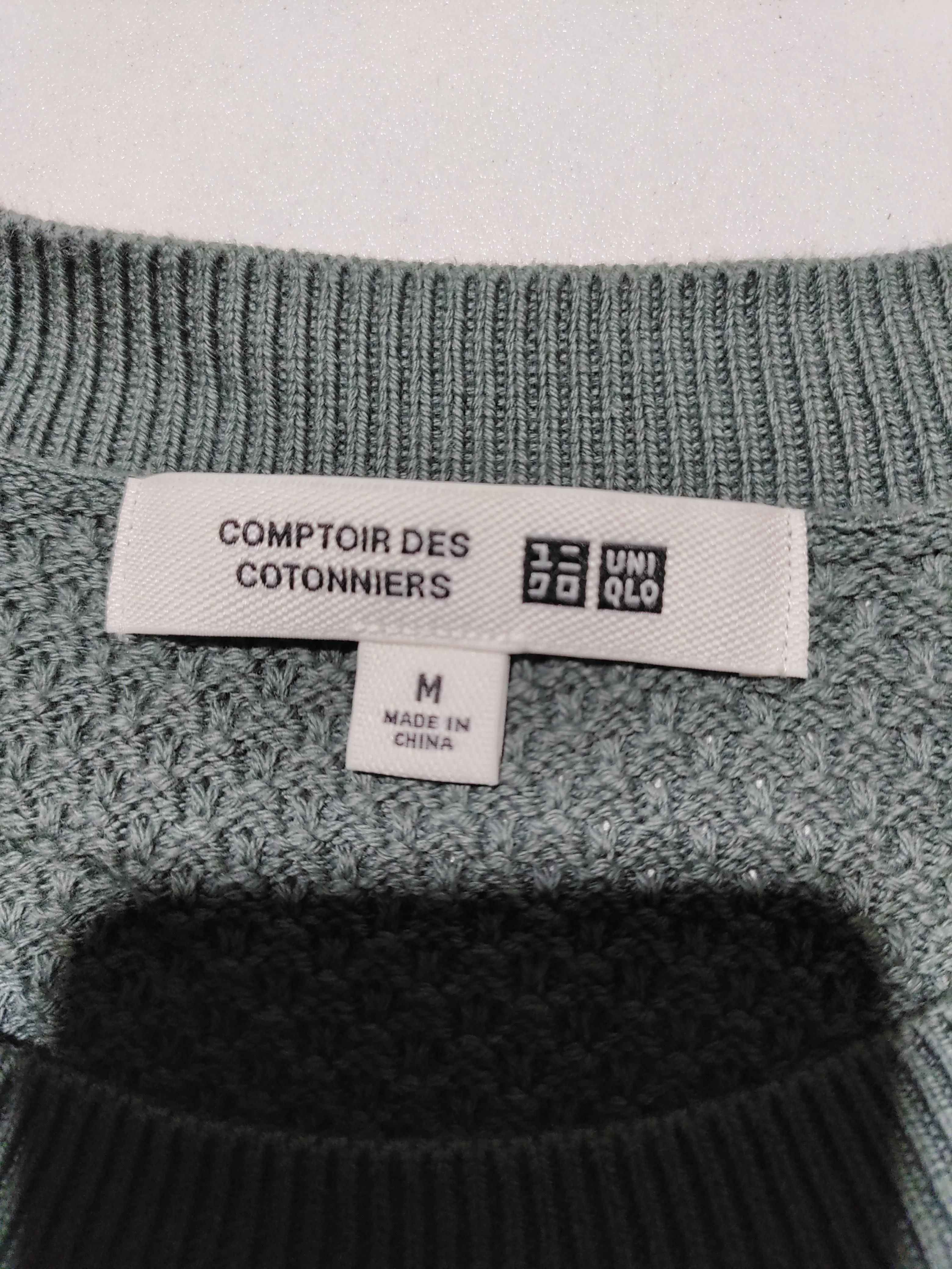 Comptoir Des Cotonniers Women's Jumper M Green 100% Cotton Crew Neck Pullover - Image 5