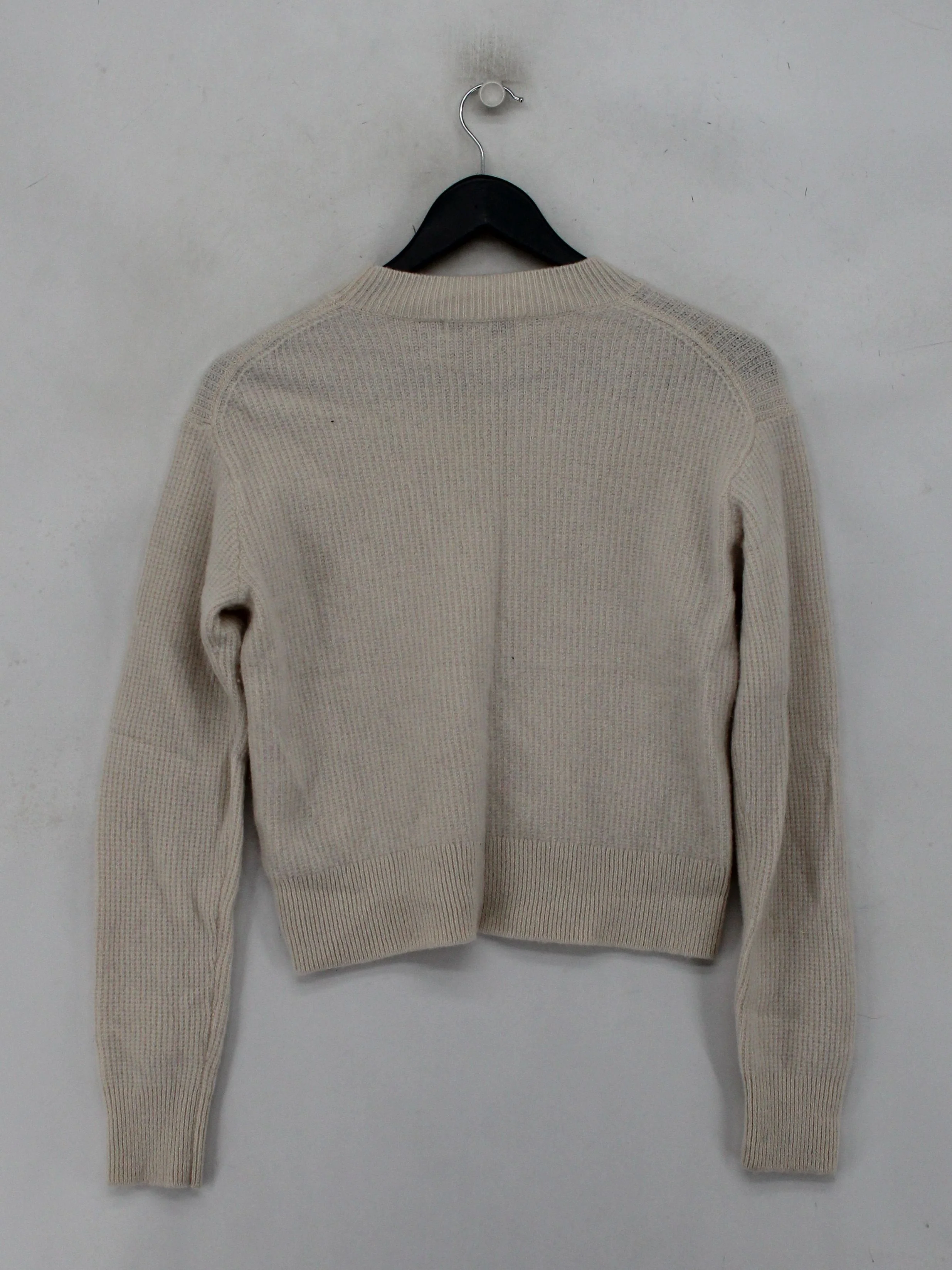 Comptoir Des Cotonniers Women's Jumper S Cream 100% Wool High Neck Pullover - Image 2