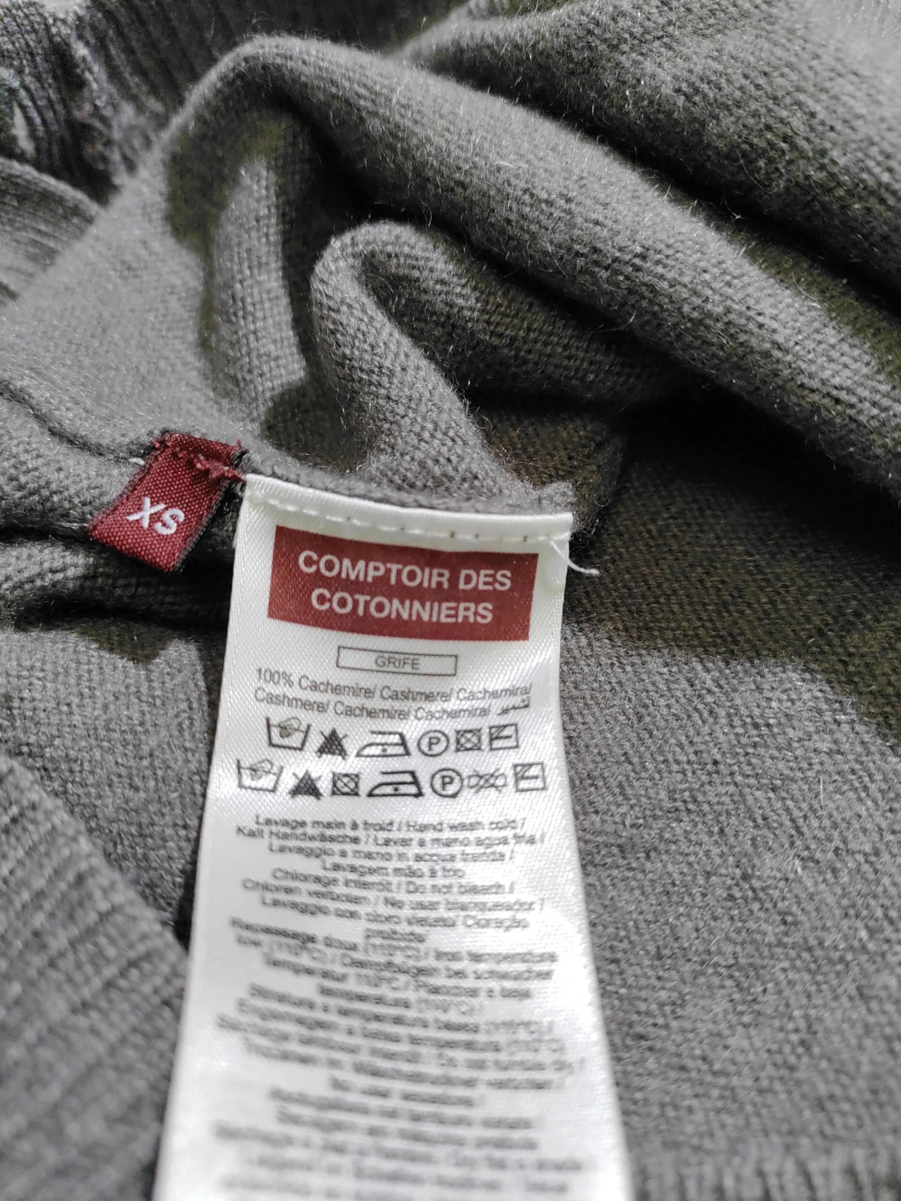 Comptoir Des Cotonniers Women's Jumper XXS Grey 100% Cashmere Pullover - Image 7