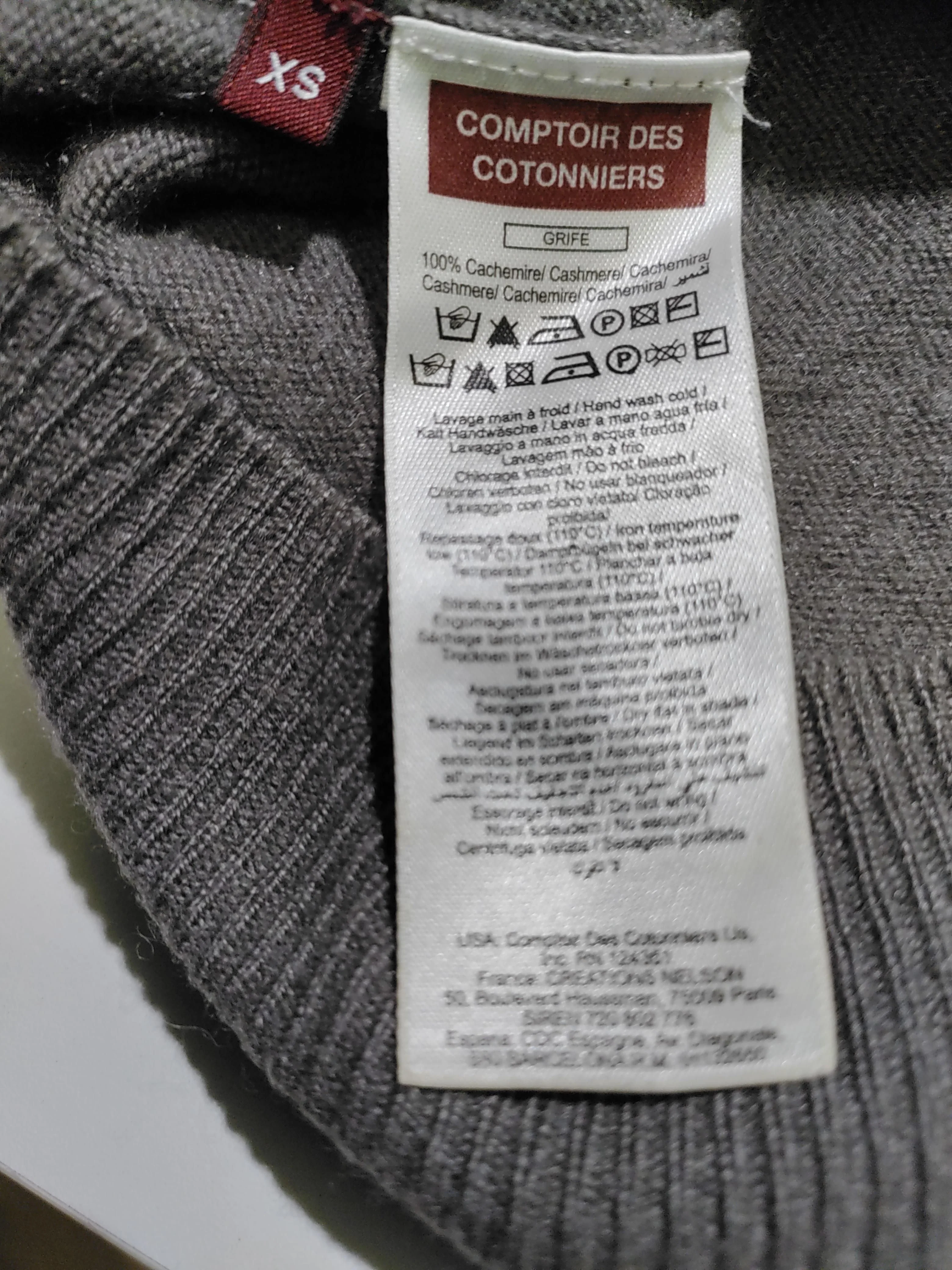 Comptoir Des Cotonniers Women's Jumper XXS Grey 100% Cashmere Pullover - Image 8