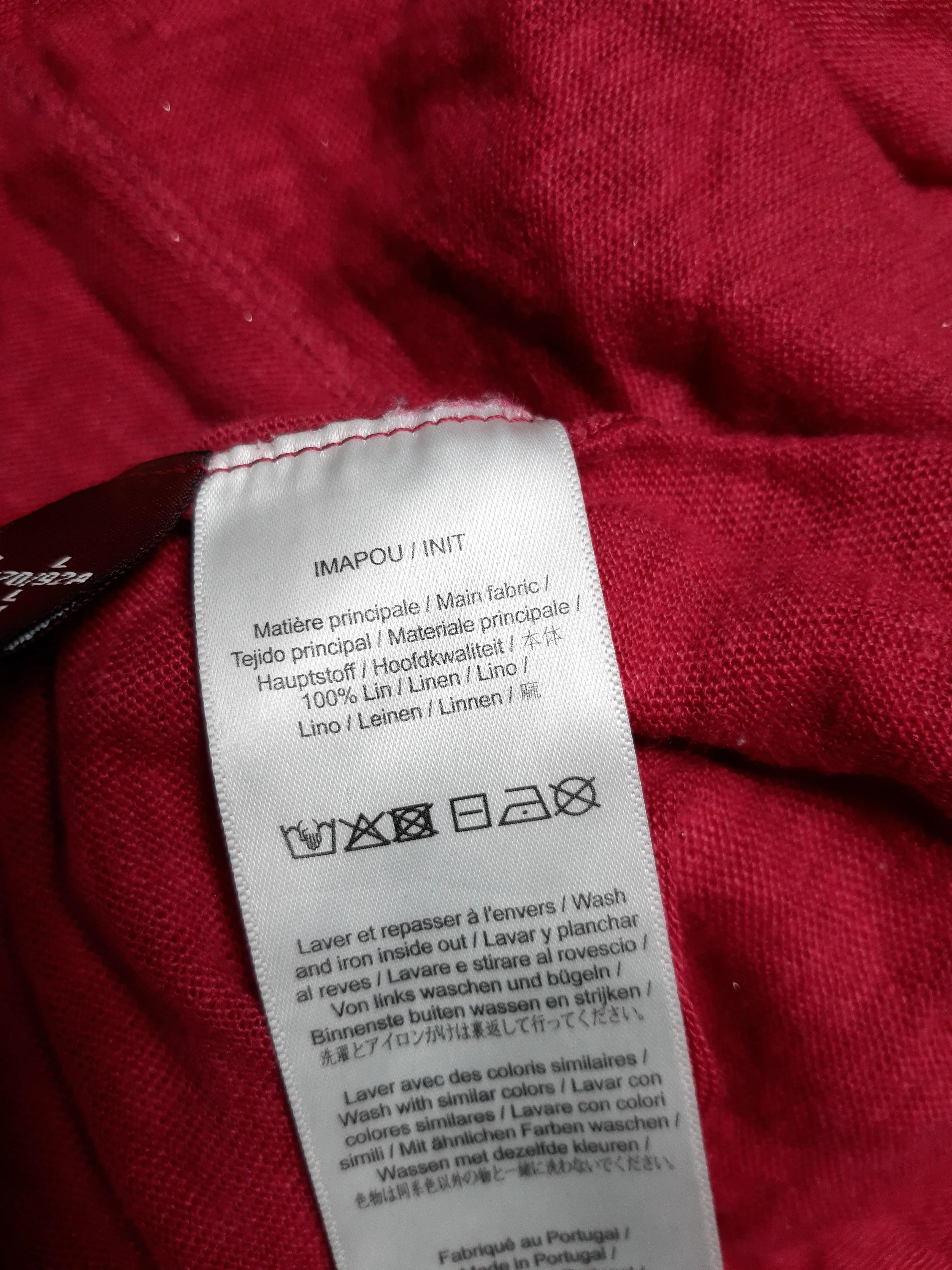 Comptoir Des Cotonniers Women's Top S Red 100% Linen Short Sleeve V-Neck Basic - Image 6